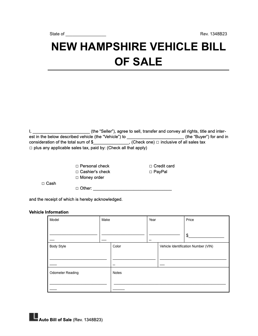 bill of sale for vehicle bill of sale for vehicle