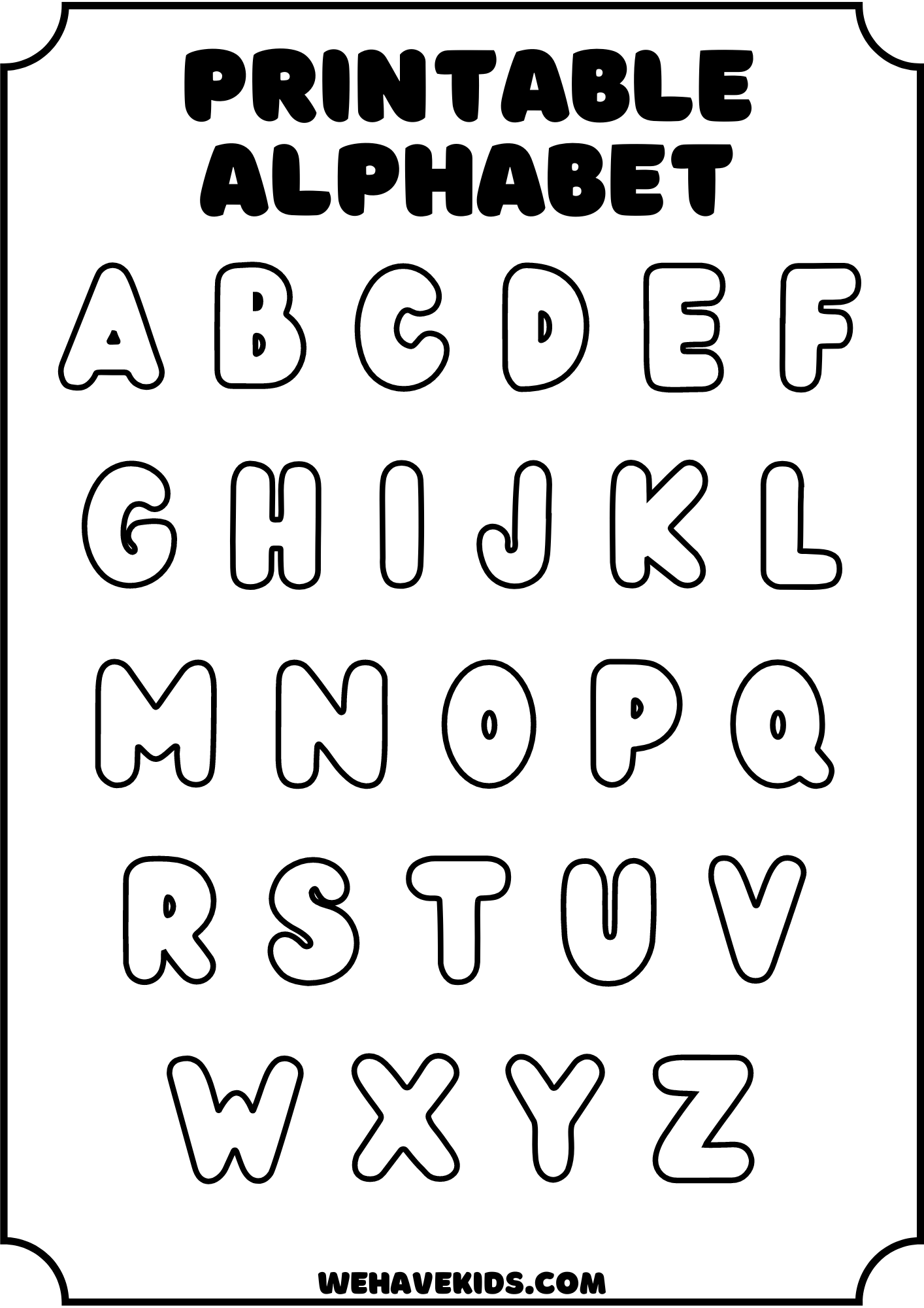 bubble alphabet letters printable bubble alphabet letters printable