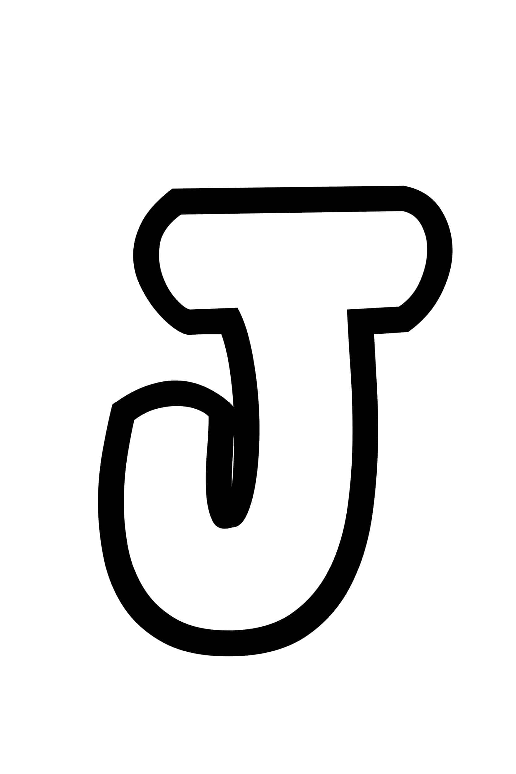 J In Bubble Letter
