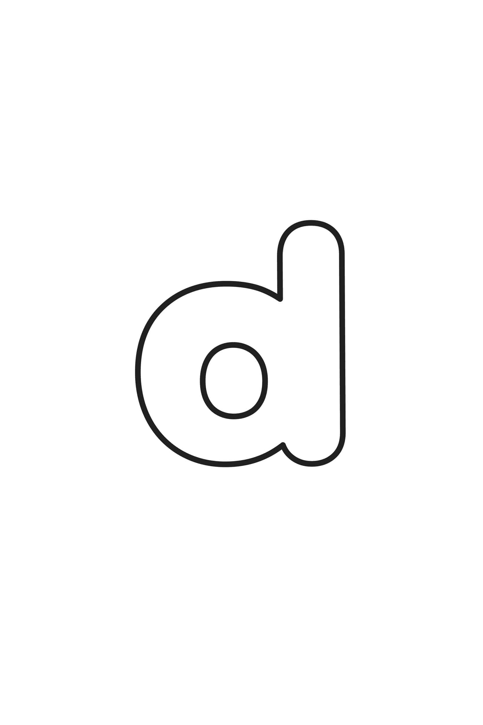 Free Printable Bubble Letters Lowercase D