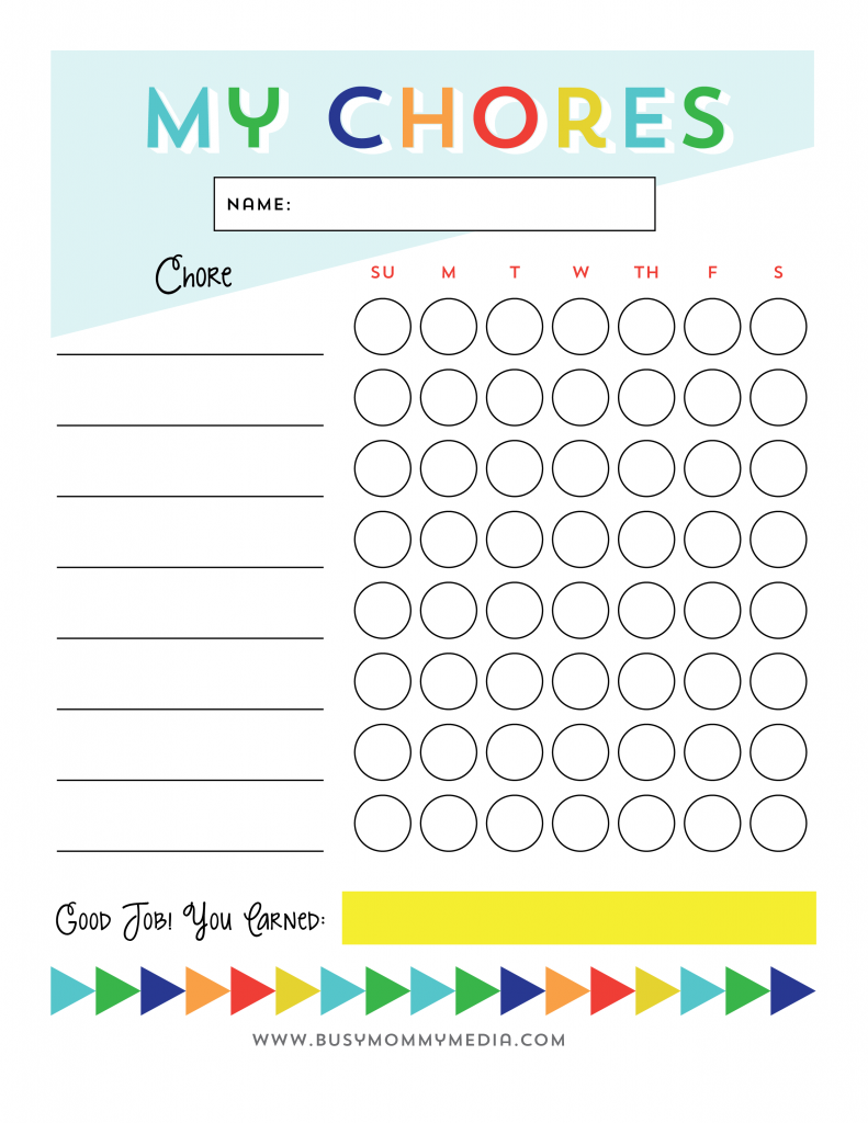 chore chart for kids