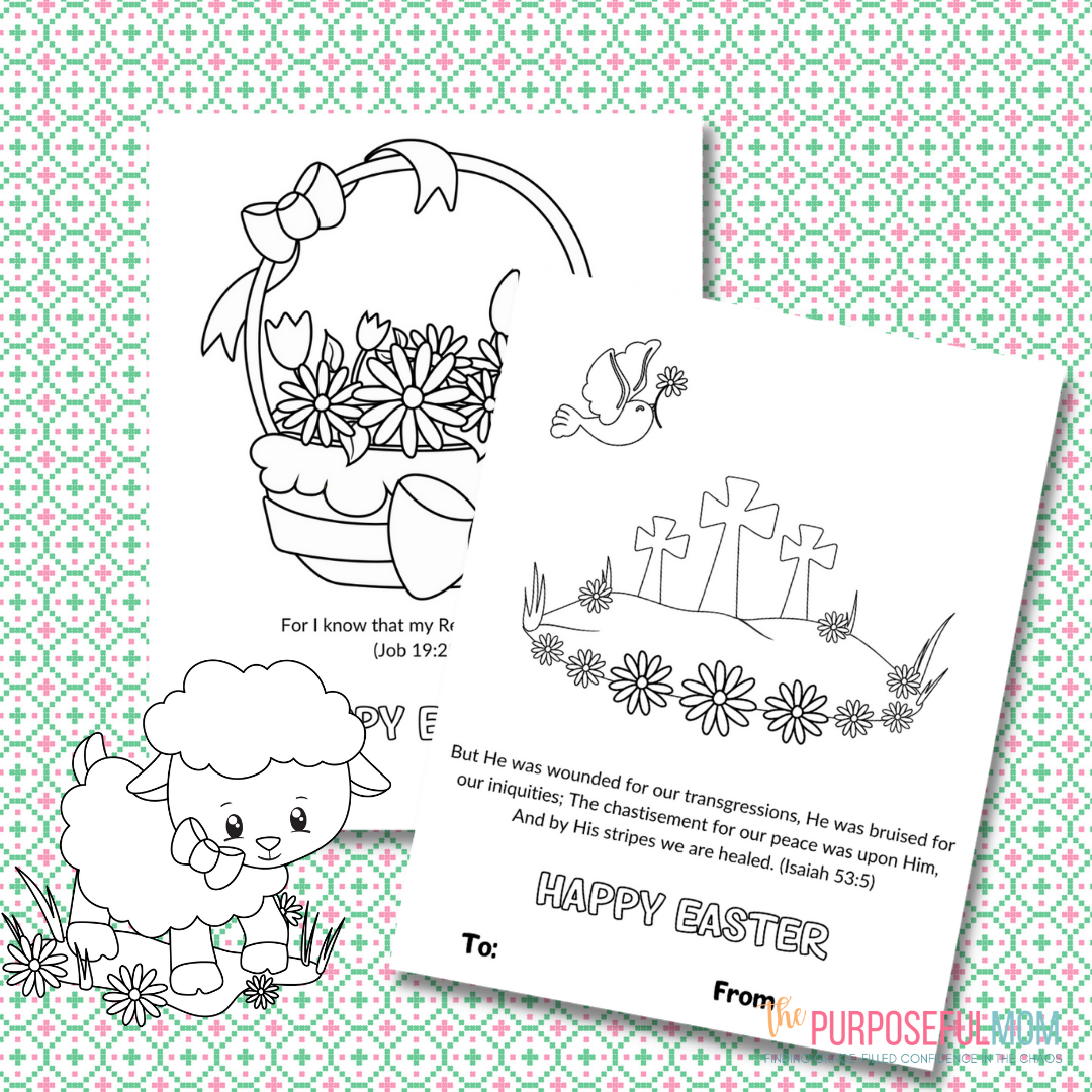 Free Printable Christian Easter Cards To Color 2025 The Purposeful Mom