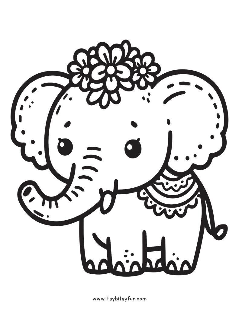 Free Printable Elephant Coloring Pages For Kids Itsy Bitsy Fun