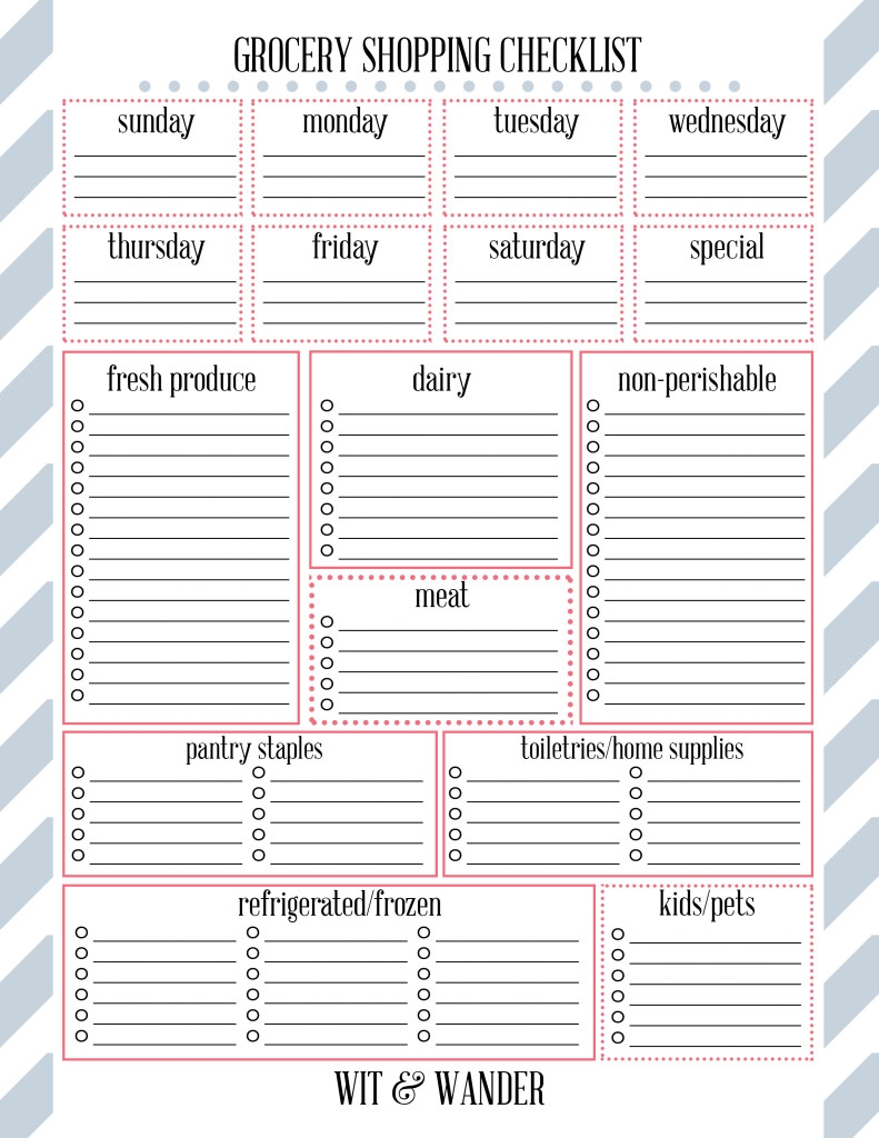 grocery store list template grocery store list template