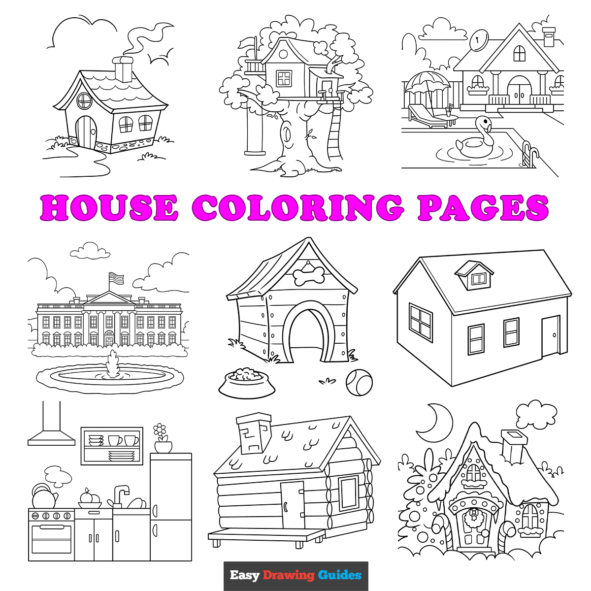 color pages of houses