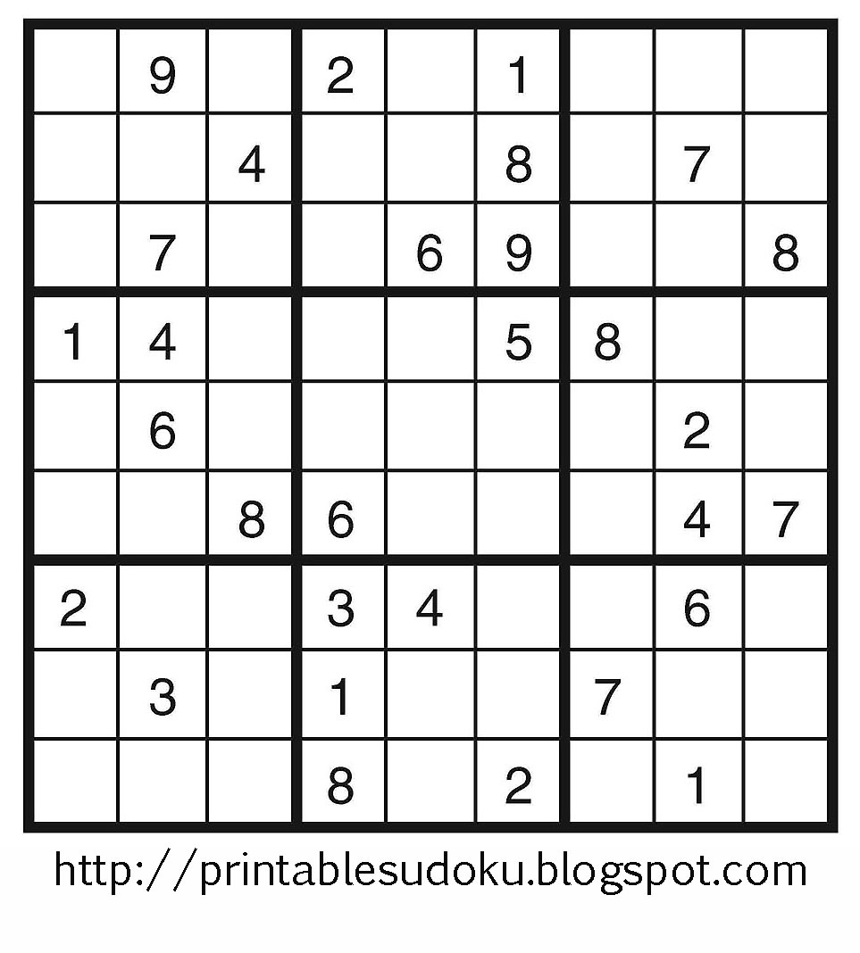 free sudoku puzzles to print