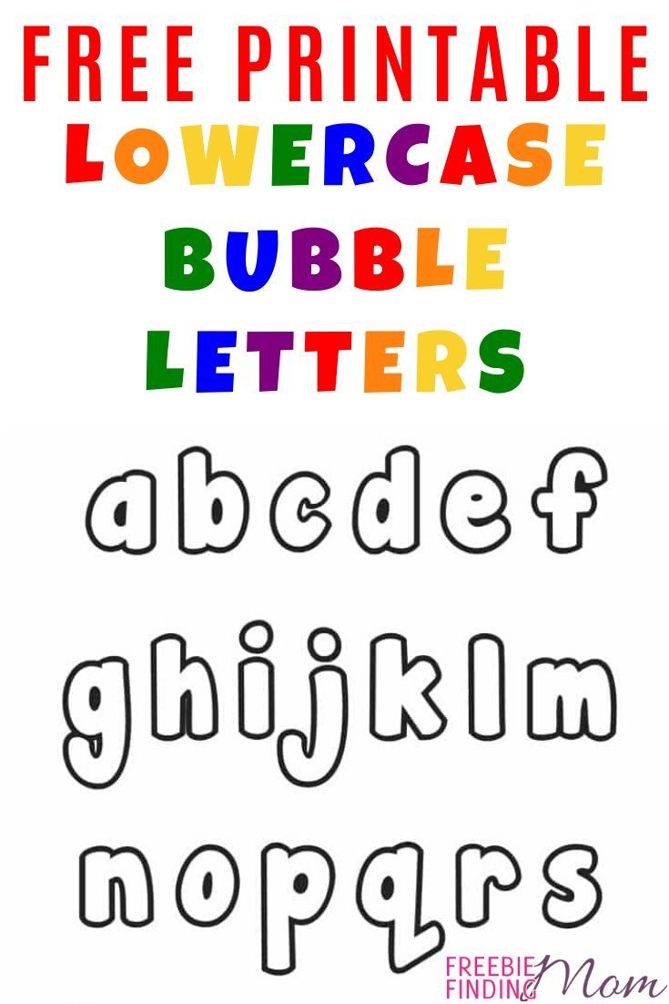 bubble letters to print