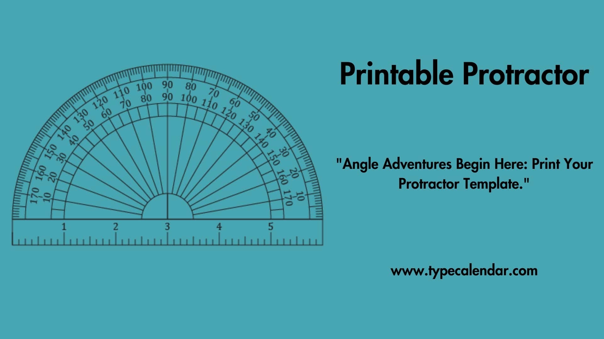 Free Printable Protractor Templates PDF Word Circle Homemade