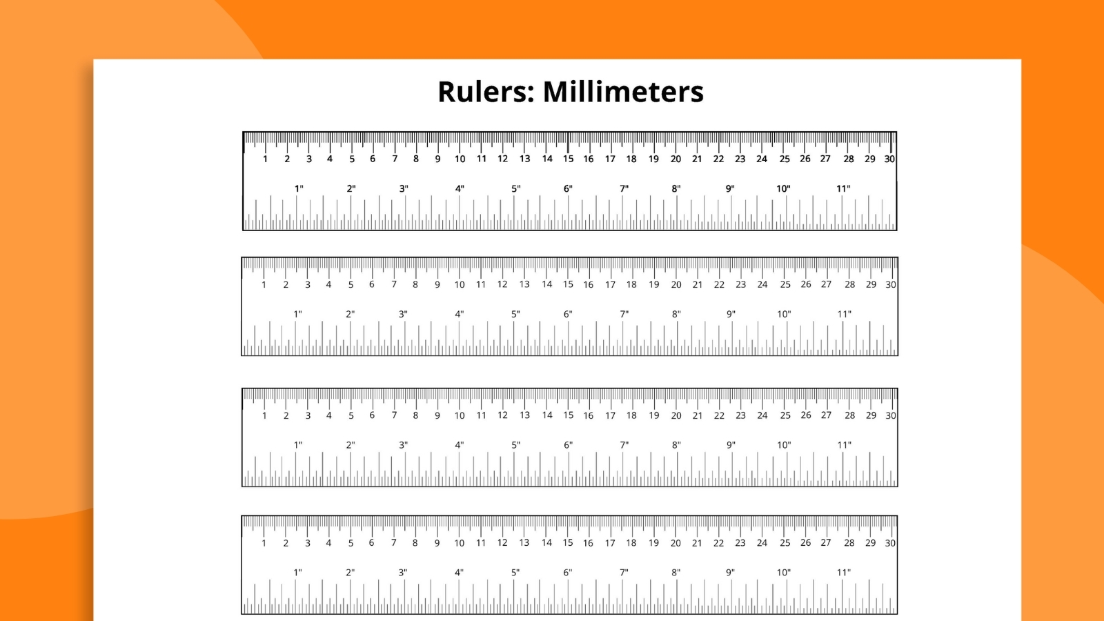 printable ruler with mm