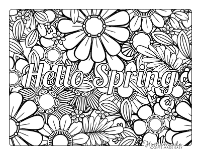 spring coloring pages free