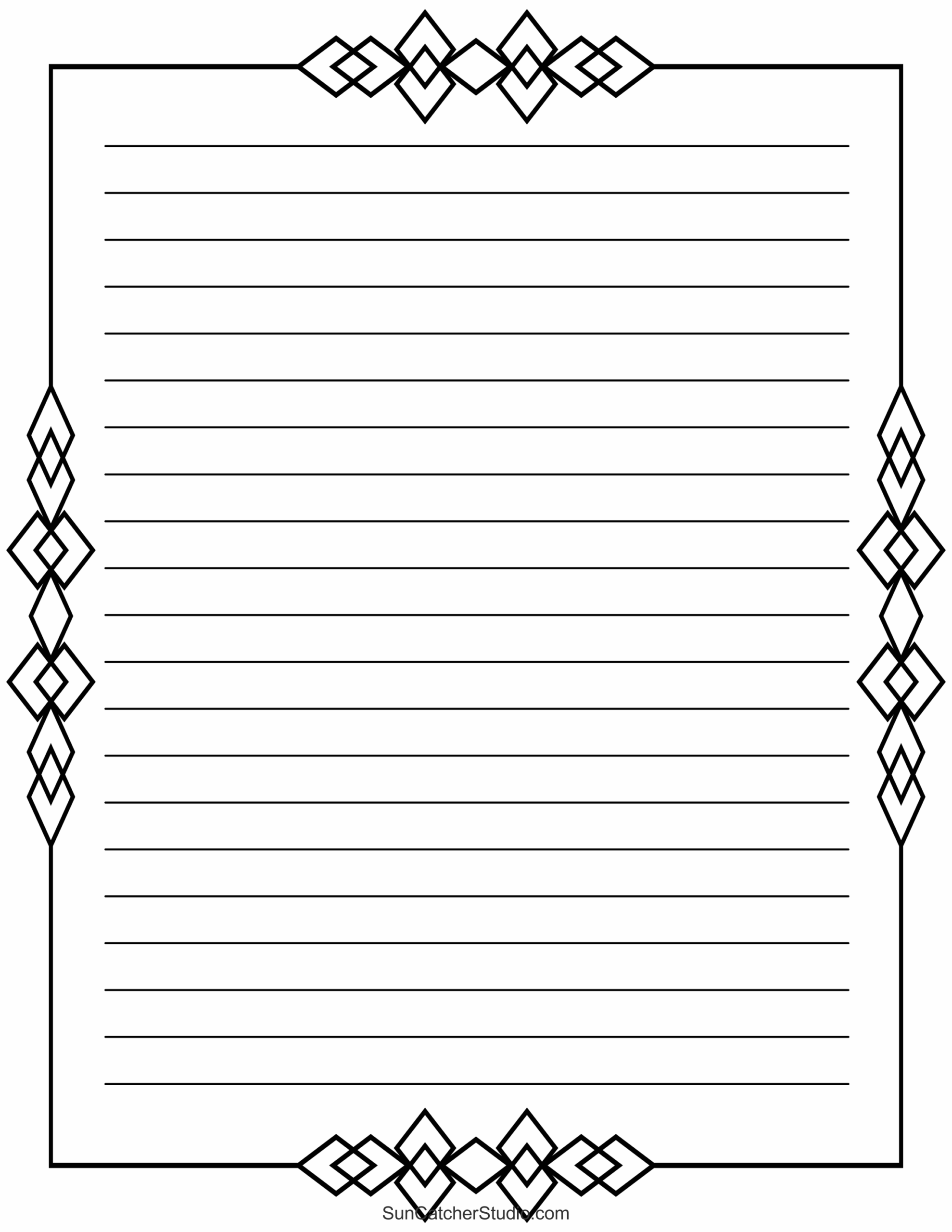 Free Printable Stationery And Lined Letter Writing Paper DIY Worksheets Library