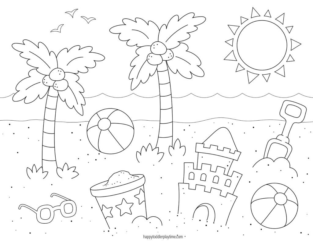 free summer colouring pages