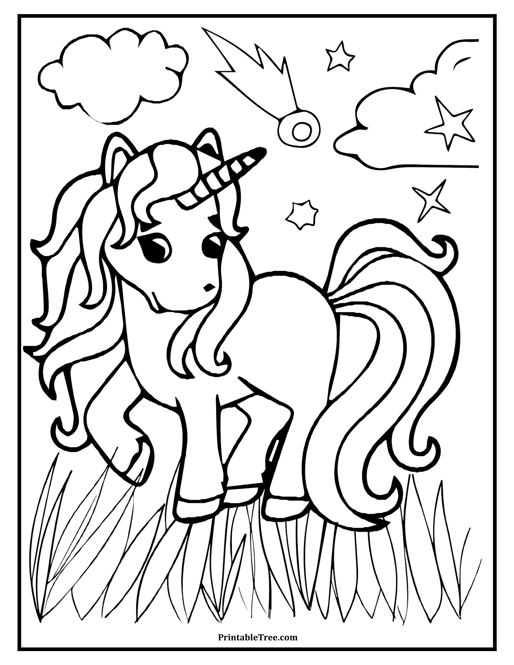 Free Printable Unicorn Coloring Pages PDF For Kids And Adults