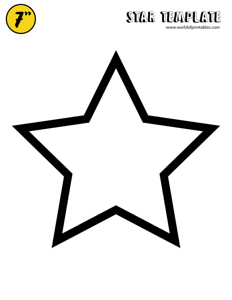 Free Star Template Printables World Of Printables