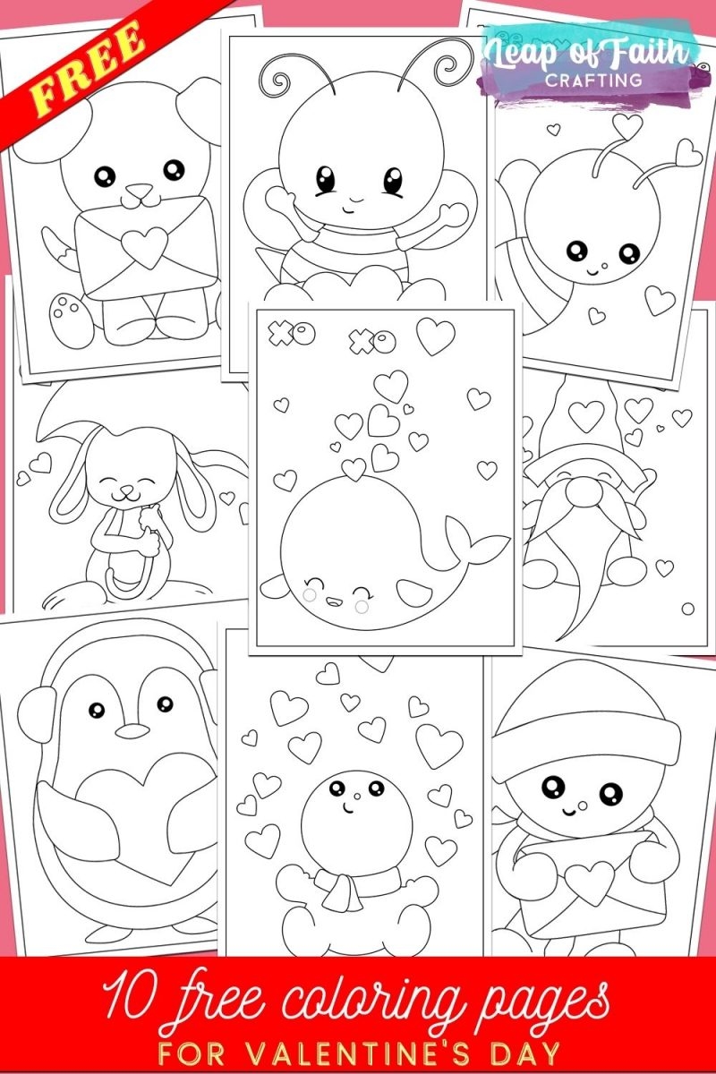 FREE Valentine s Day Coloring Pages PDF For Instant Download Leap Of Faith Crafting
