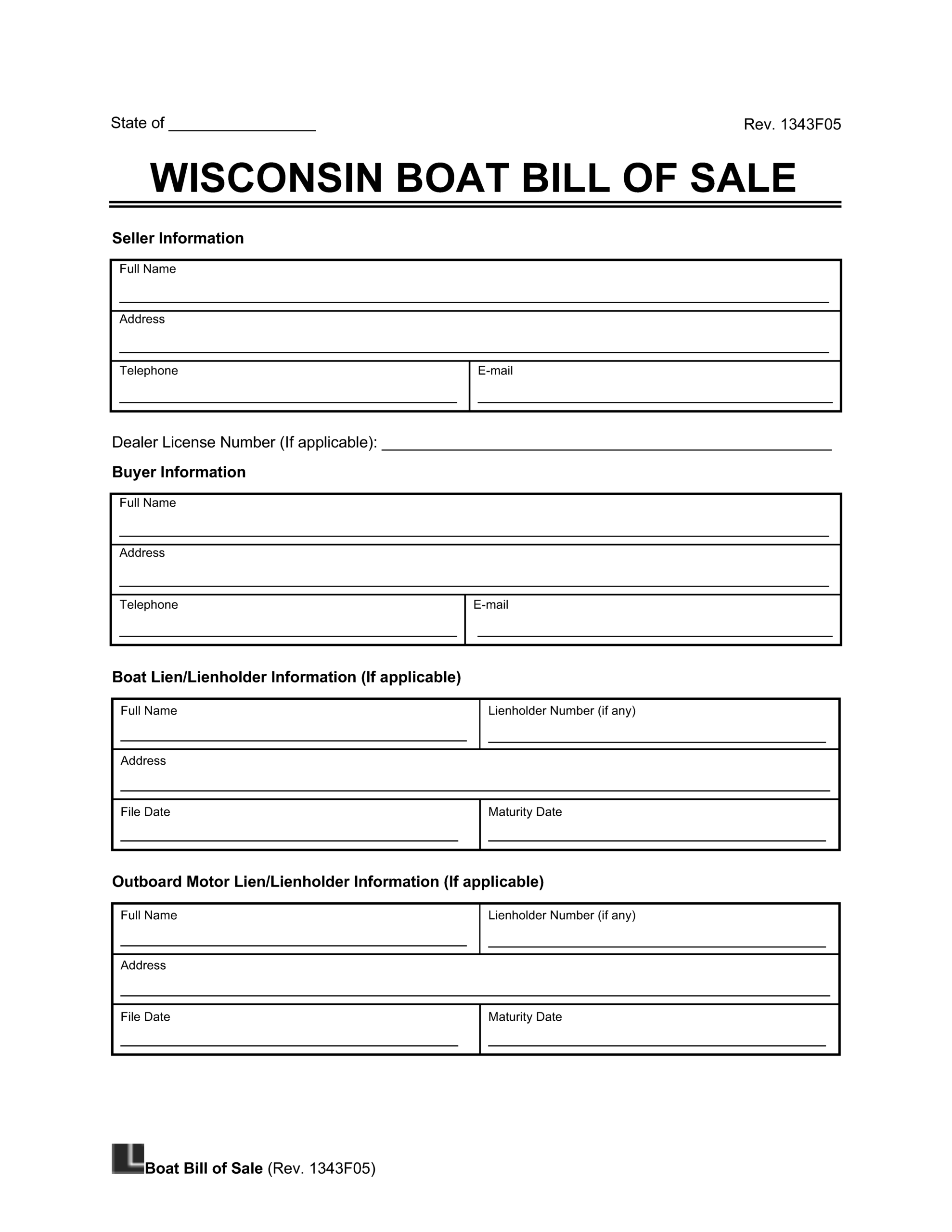 Free Wisconsin Boat Bill Of Sale Template PDF Word Legal Templates Free Wisconsin Boat Bill Of Sale Template PDF Word Legal Templates