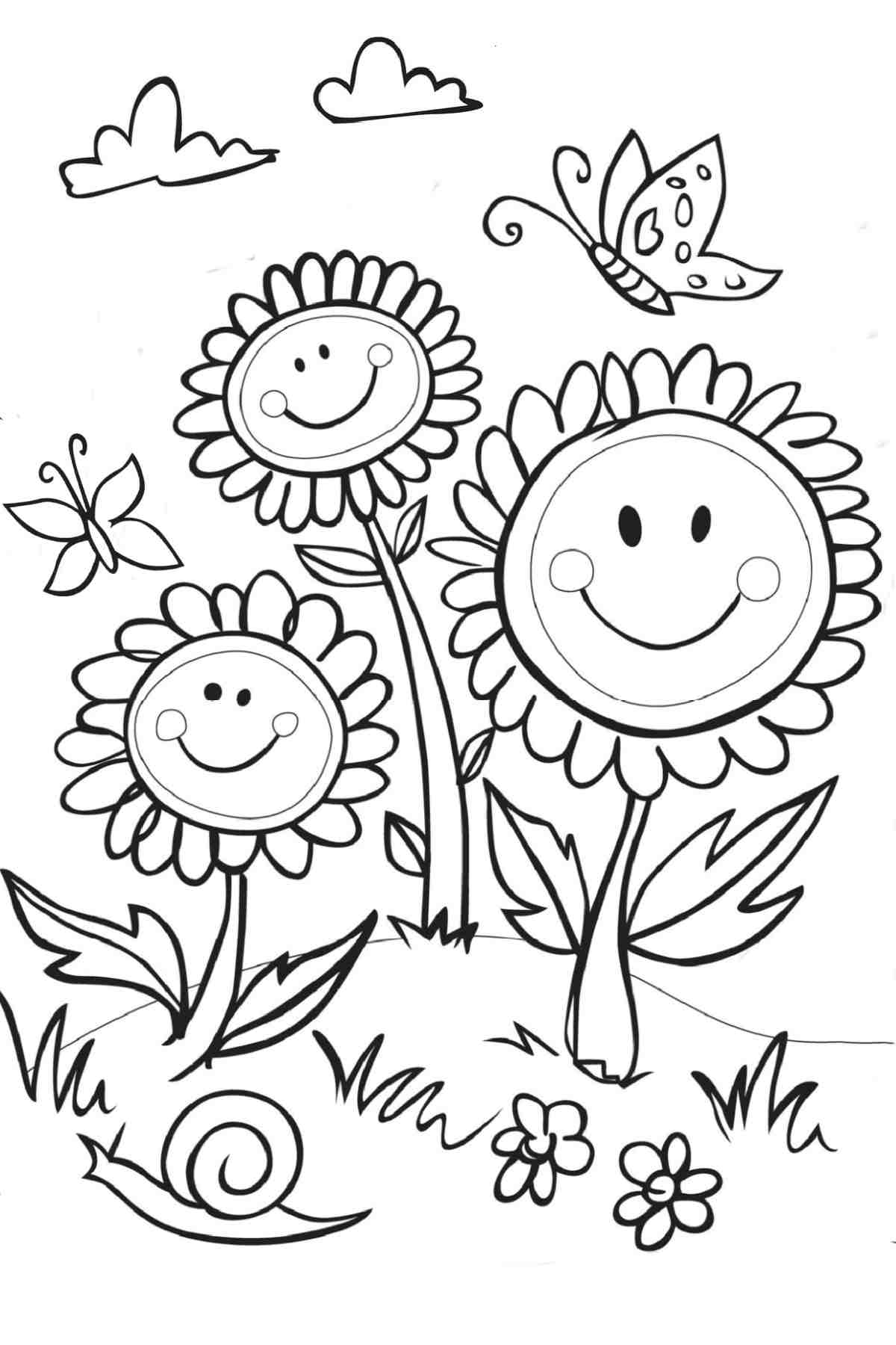 free printable coloring pages spring