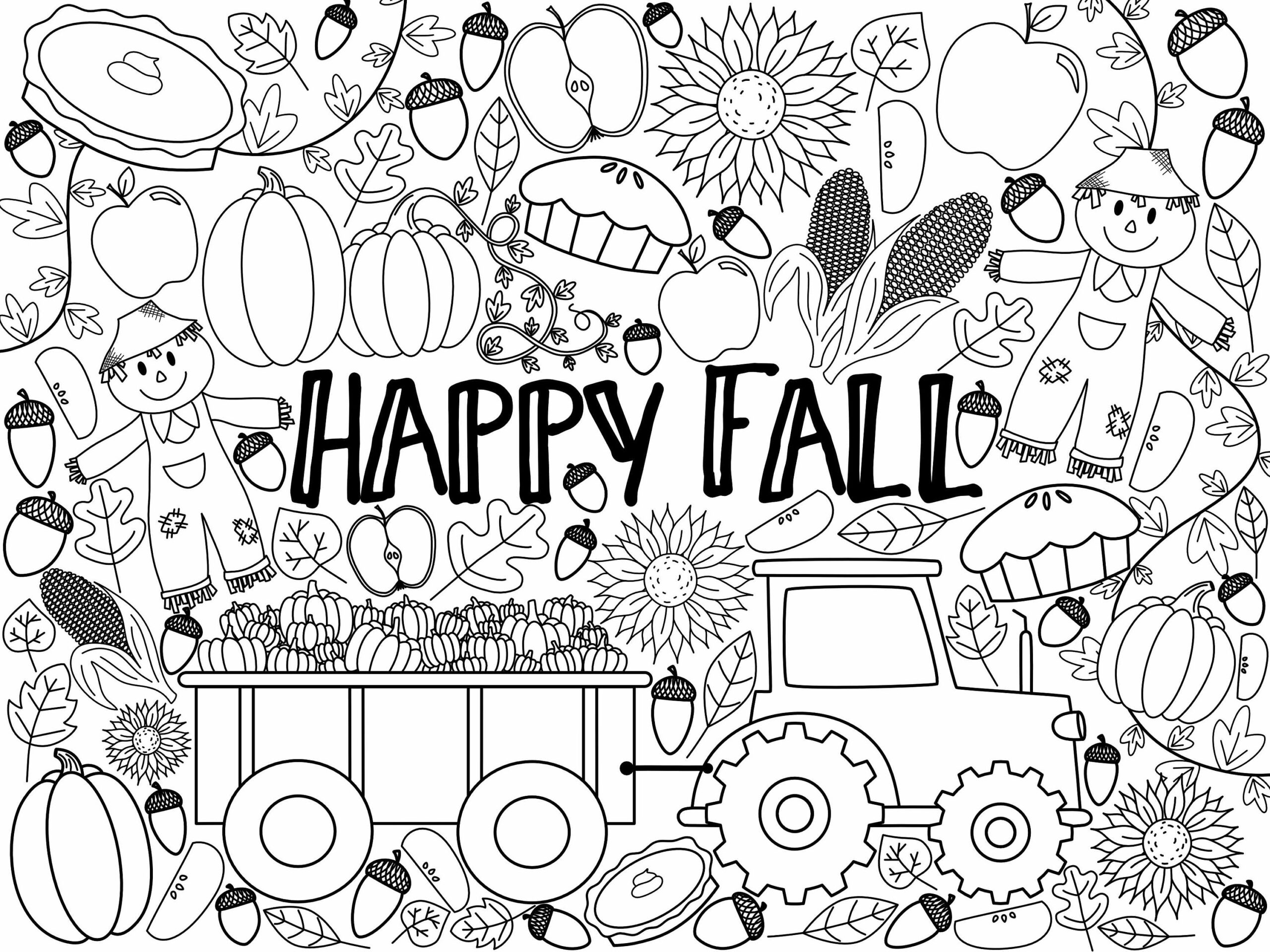coloring pages printable fall