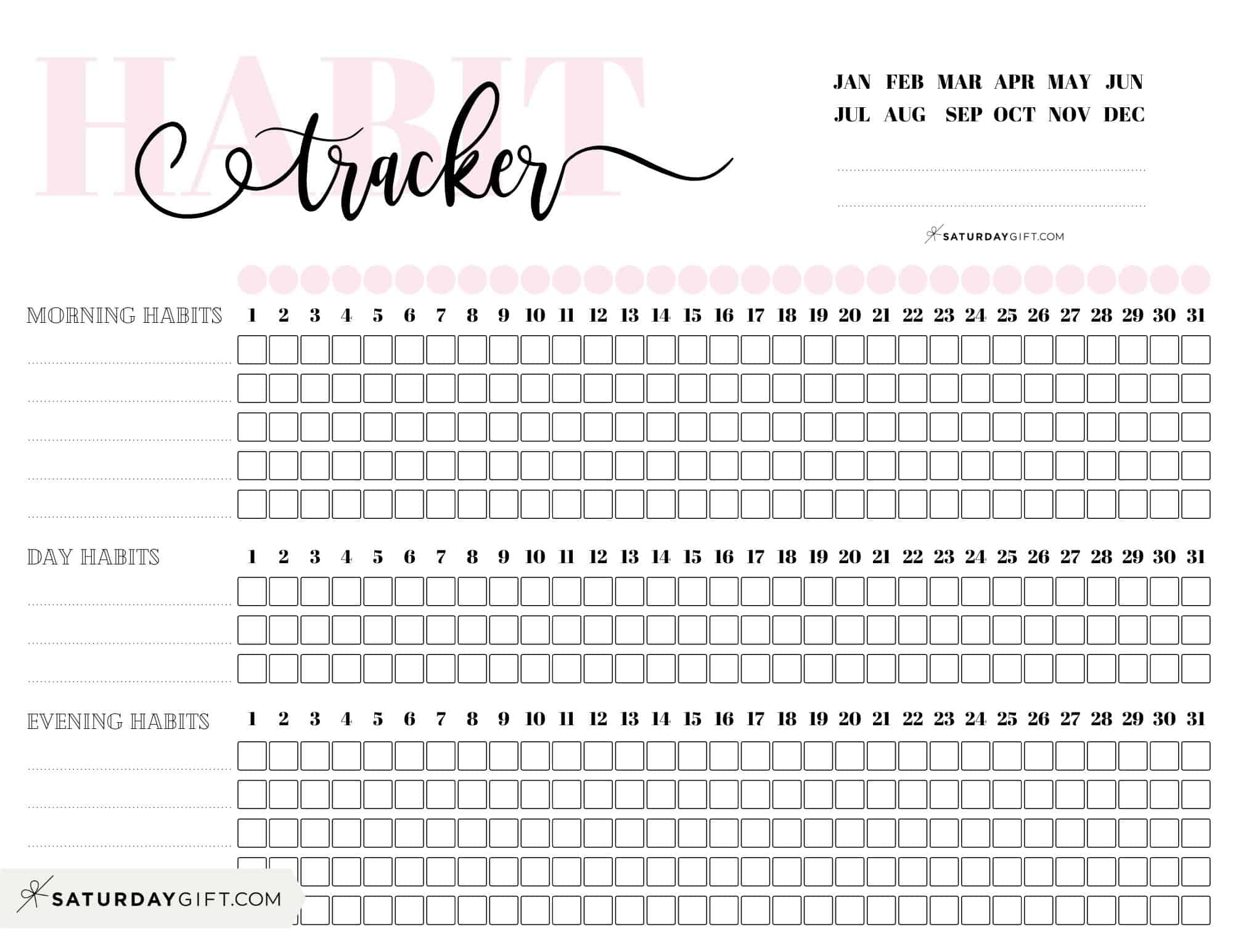 Free Printable Habit Tracker