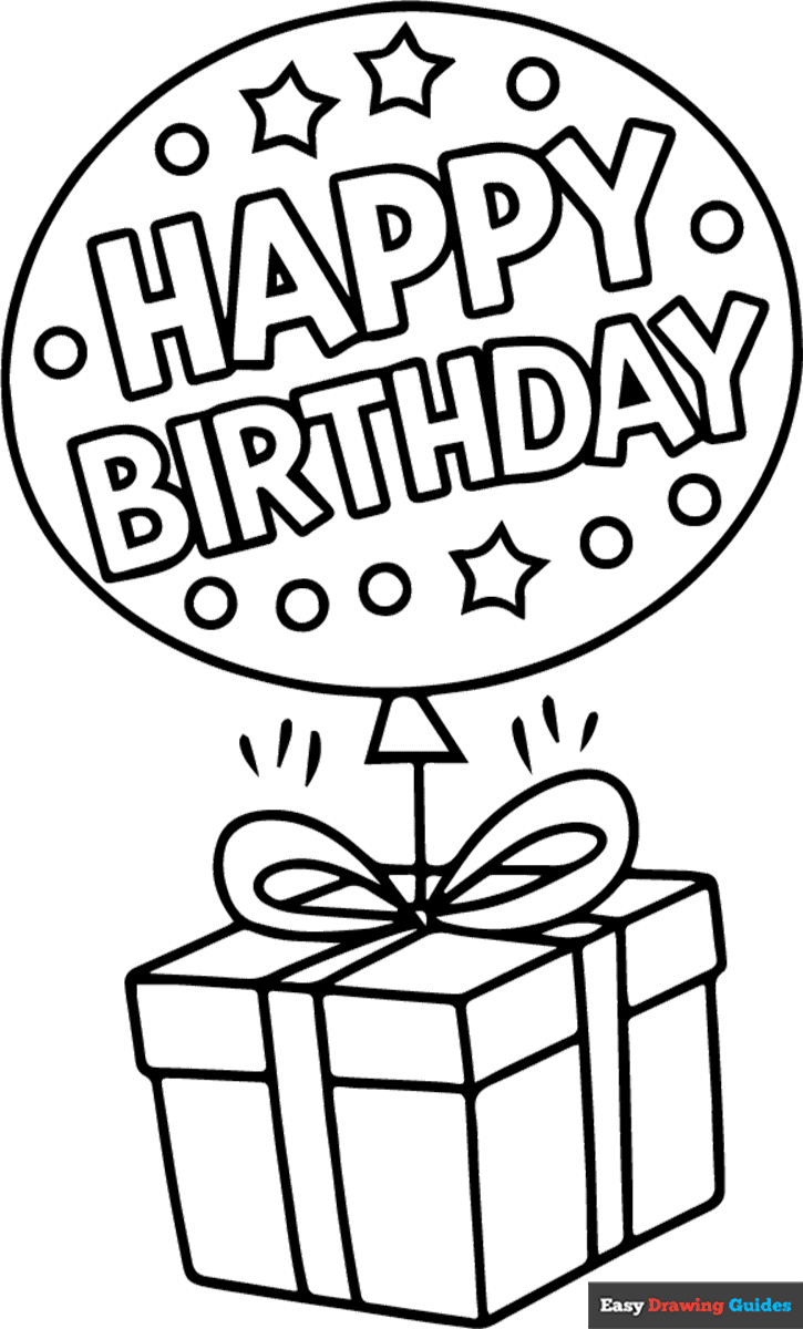happy birthday coloring pages