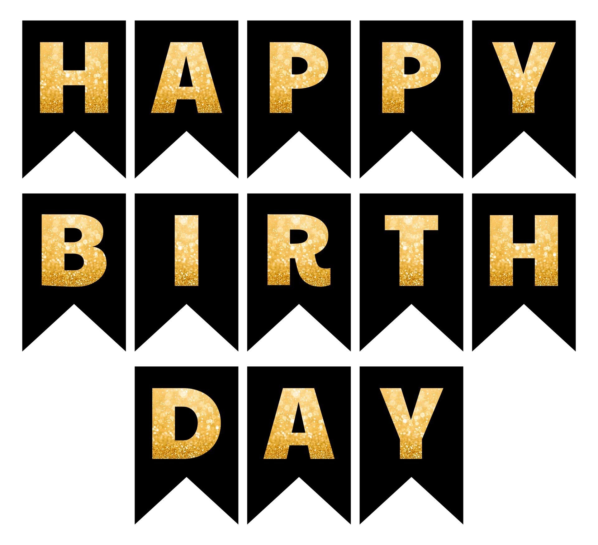 happy birthday with letters