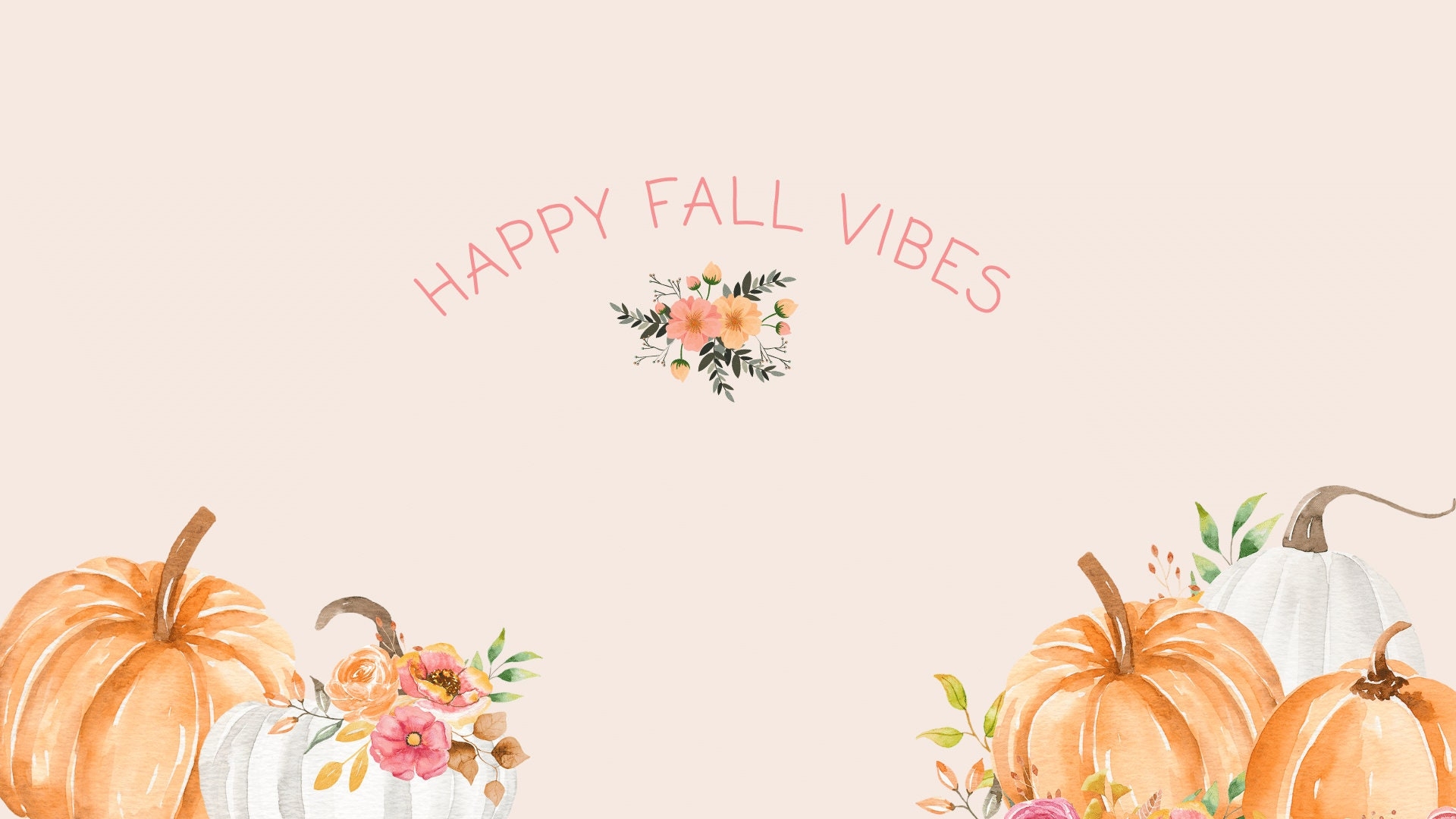 Happy Fall Vibes Desktop Background Digital Download Etsy