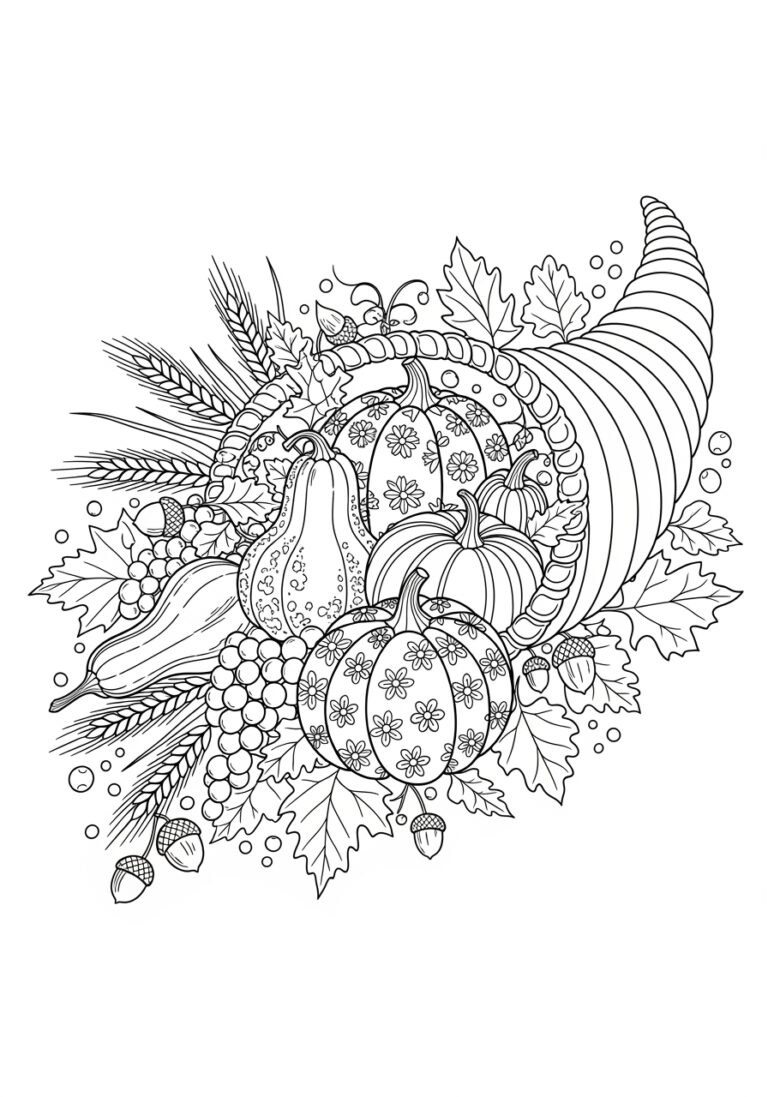 free thanksgiving coloring page