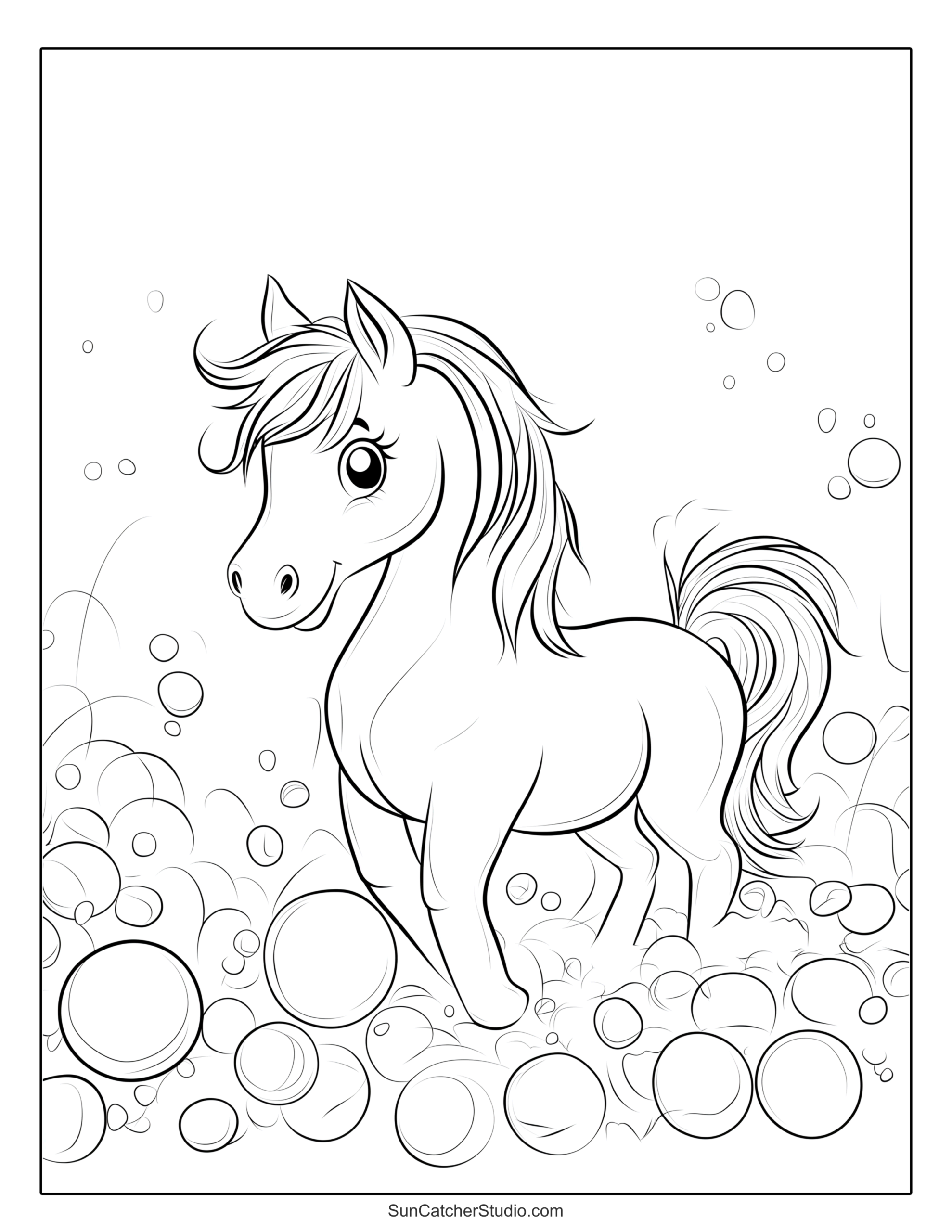Horse Coloring Pages And Coloring Sheets Free Printables Lettering SVG Files Tools Apps