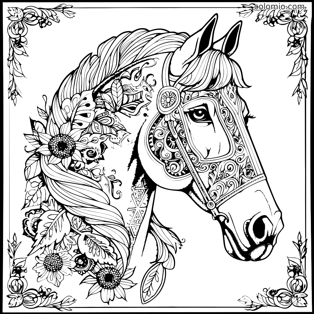 horse coloring sheets to print