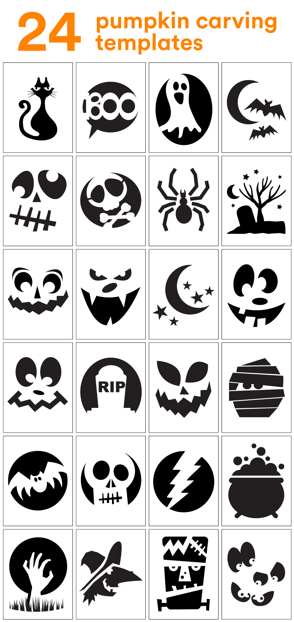 Pumpkin Carving Templates Printable