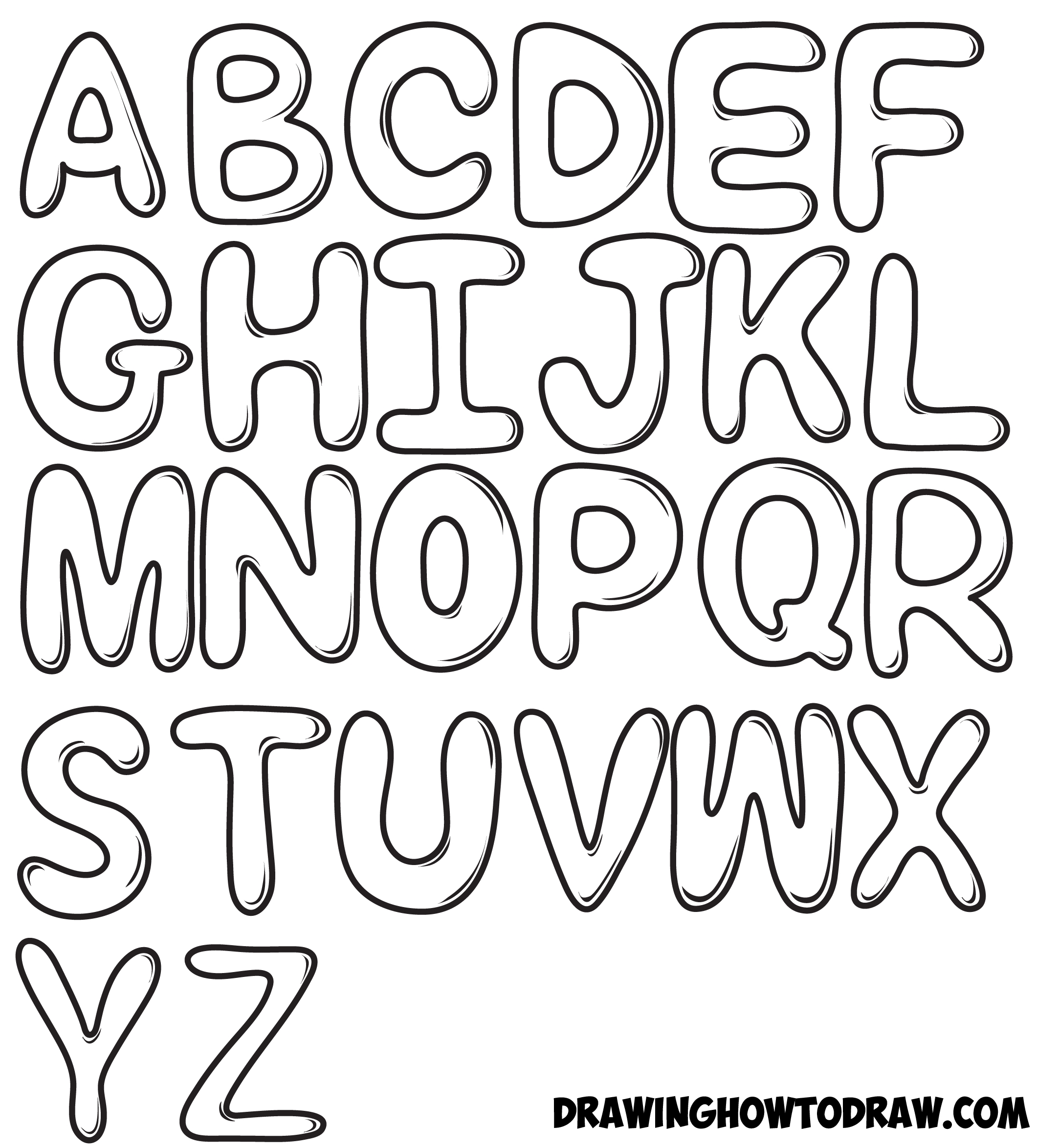 How To Draw Bubble Letters In Easy Step By Step Drawing Tutorial For Kids How To Draw Step By Step Drawing Tutorials How To Draw Bubble Letters In Easy Step By Step Drawing Tutorial For Kids How To Draw Step By Step Drawing Tutorials