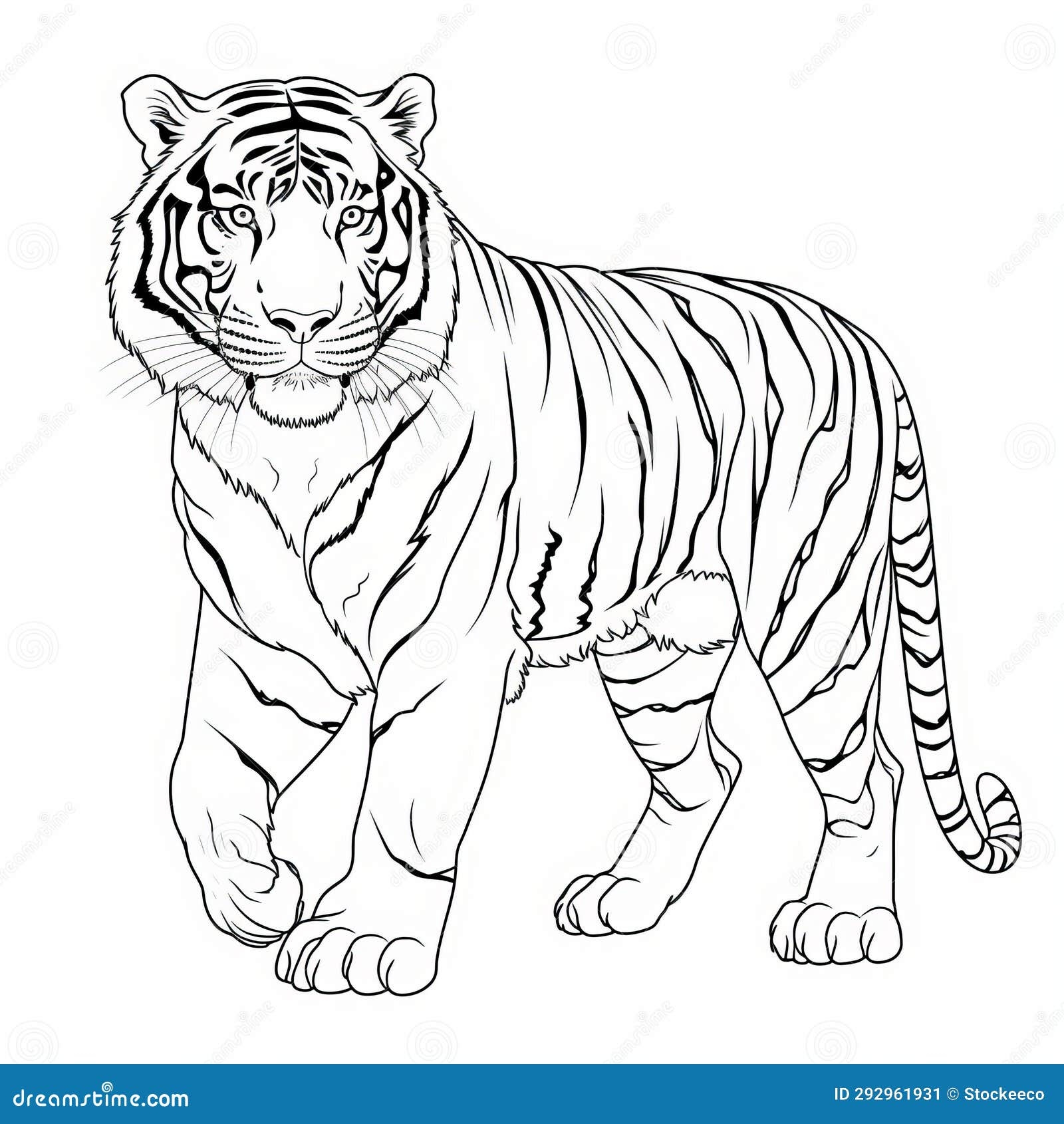 Hyperrealistic Tiger Coloring Page Detailed Outline Drawing For Monochrome Coloring Stock Illustration Illustration Of Character Printable 292961931 Hyperrealistic Tiger Coloring Page Detailed Outline Drawing For Monochrome Coloring Stock Illustration Illustration Of Character Printable 292961931