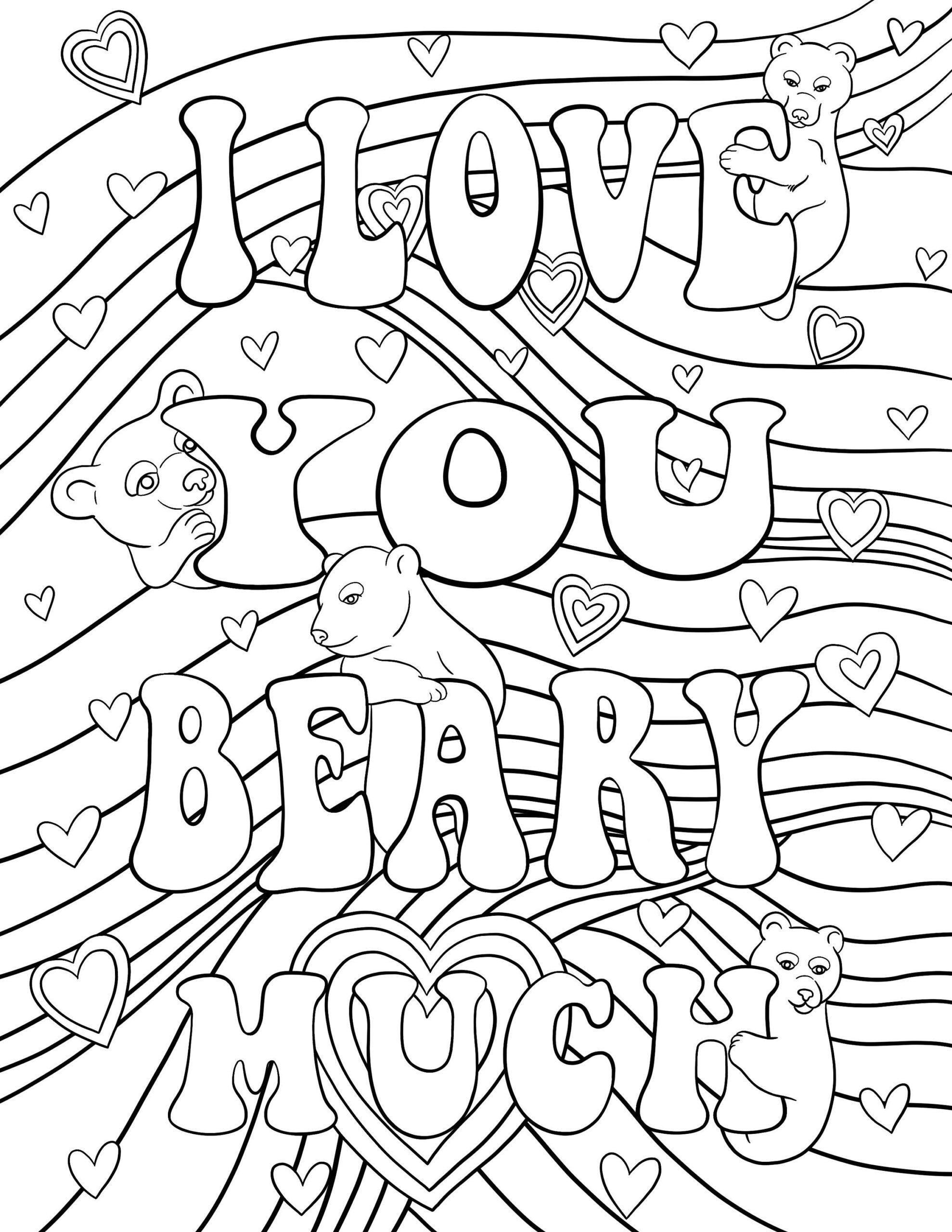 coloring pages for love]