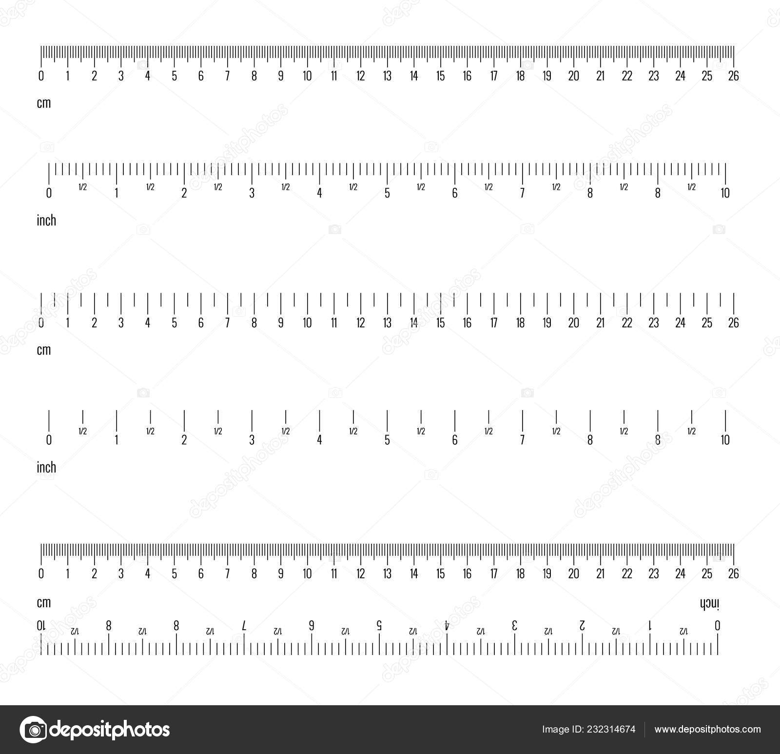 Inch And Metric Rulers Centimeters And Inches Measuring Scale Cm Metrics Indicator Ruler 10 Inch And Grid 26 Cm Size Indicator Units Metric Centimeter Size Indicators Stock Vector By Golden Sikorka 232314674