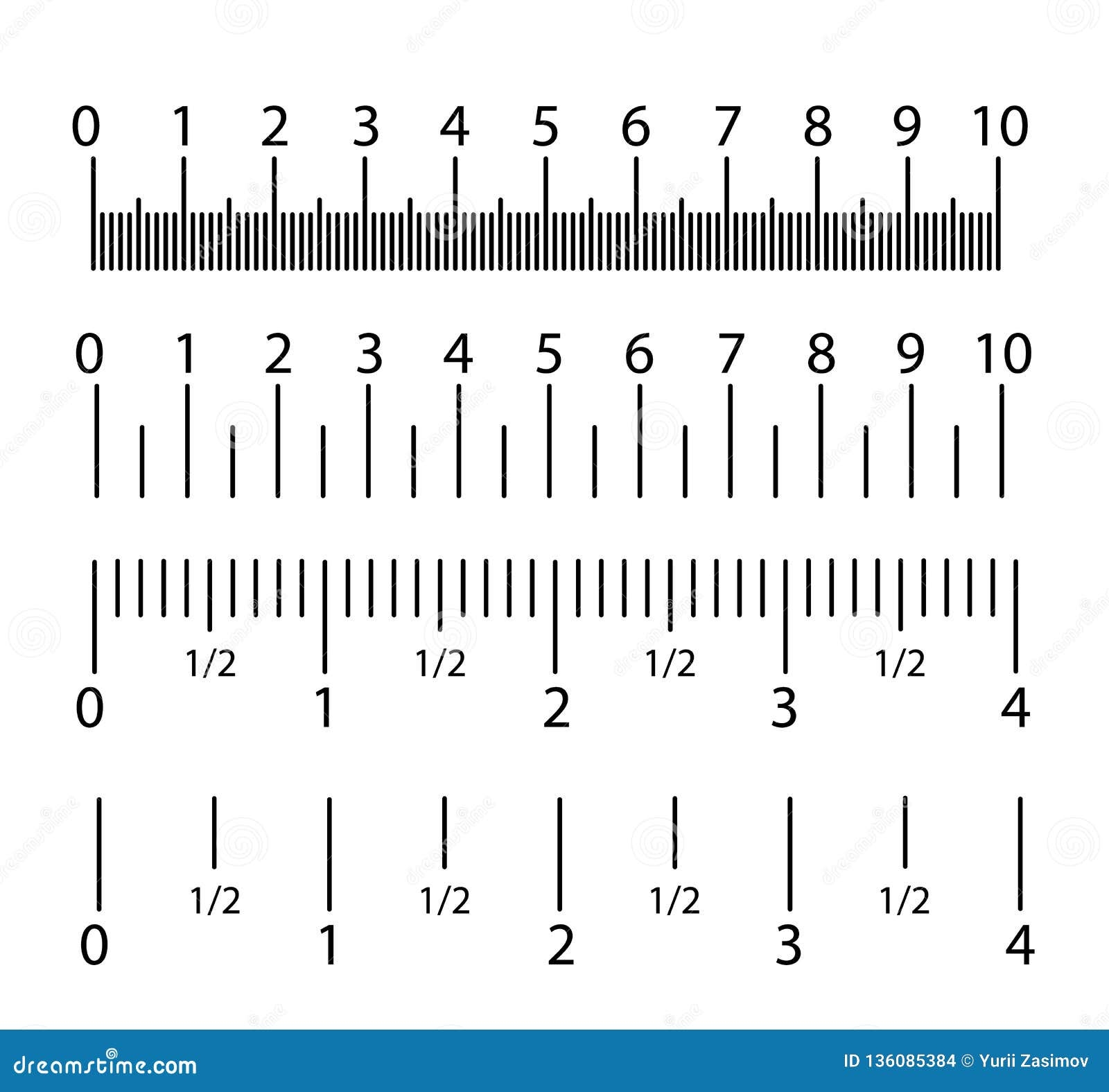 Inch And Metric Rulers Set Centimeters And Inches Measuring Scale Cm Metrics Indicator Stock Vector Illustration Of Construction Graph 136085384