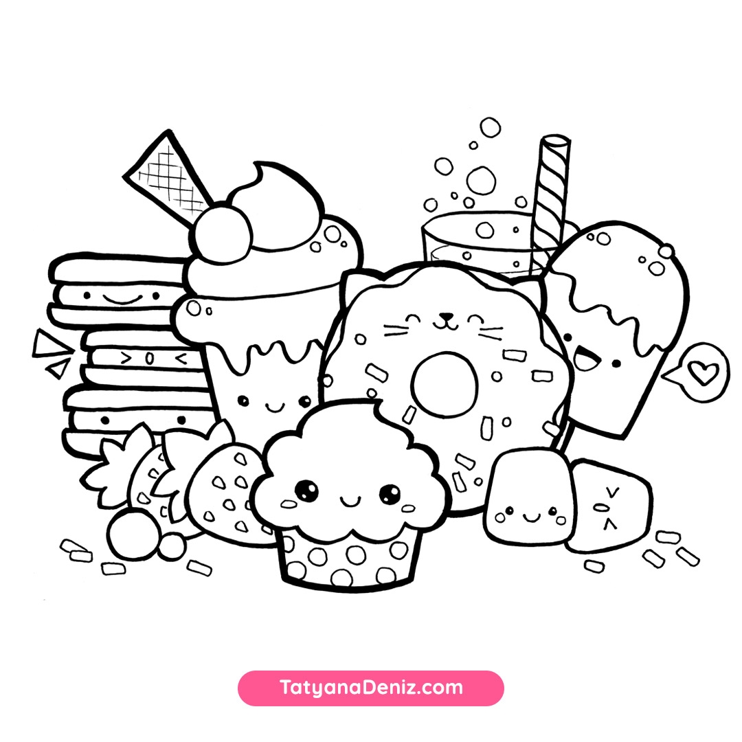kawaii coloring pages printable