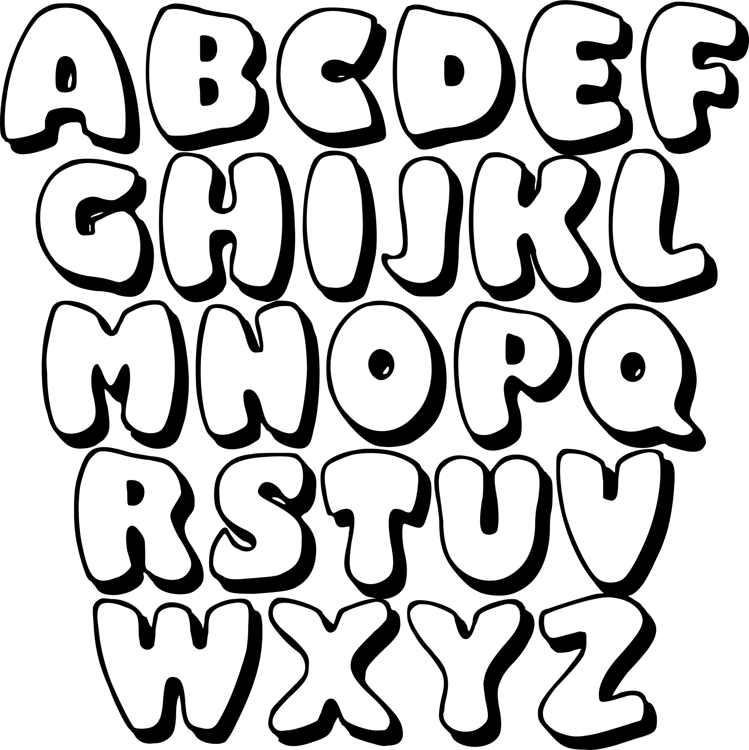 Large Bubble Letters M 10 Free PDF Printables Printablee Worksheets Library