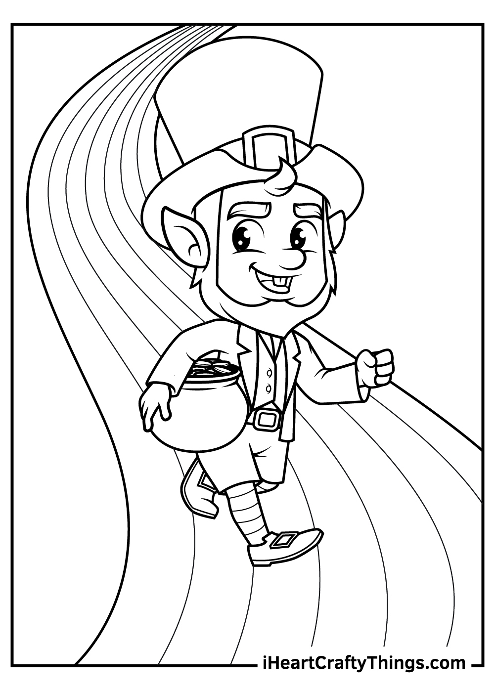 Leprechaun Coloring Page Printables 