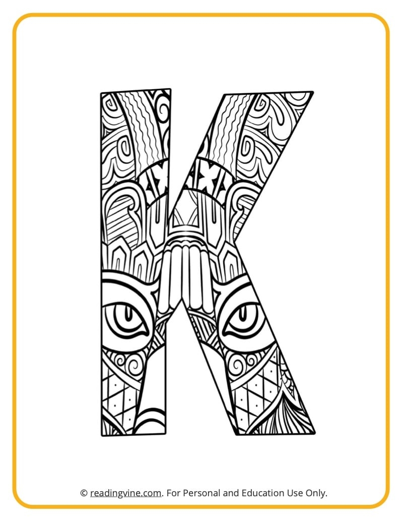 Letter K Coloring Pages Letter K Coloring Pages