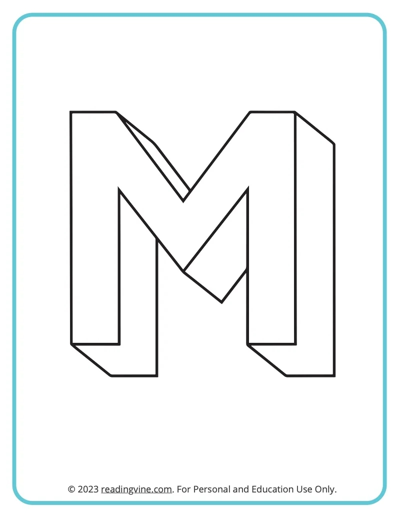 Letter M Coloring Pages