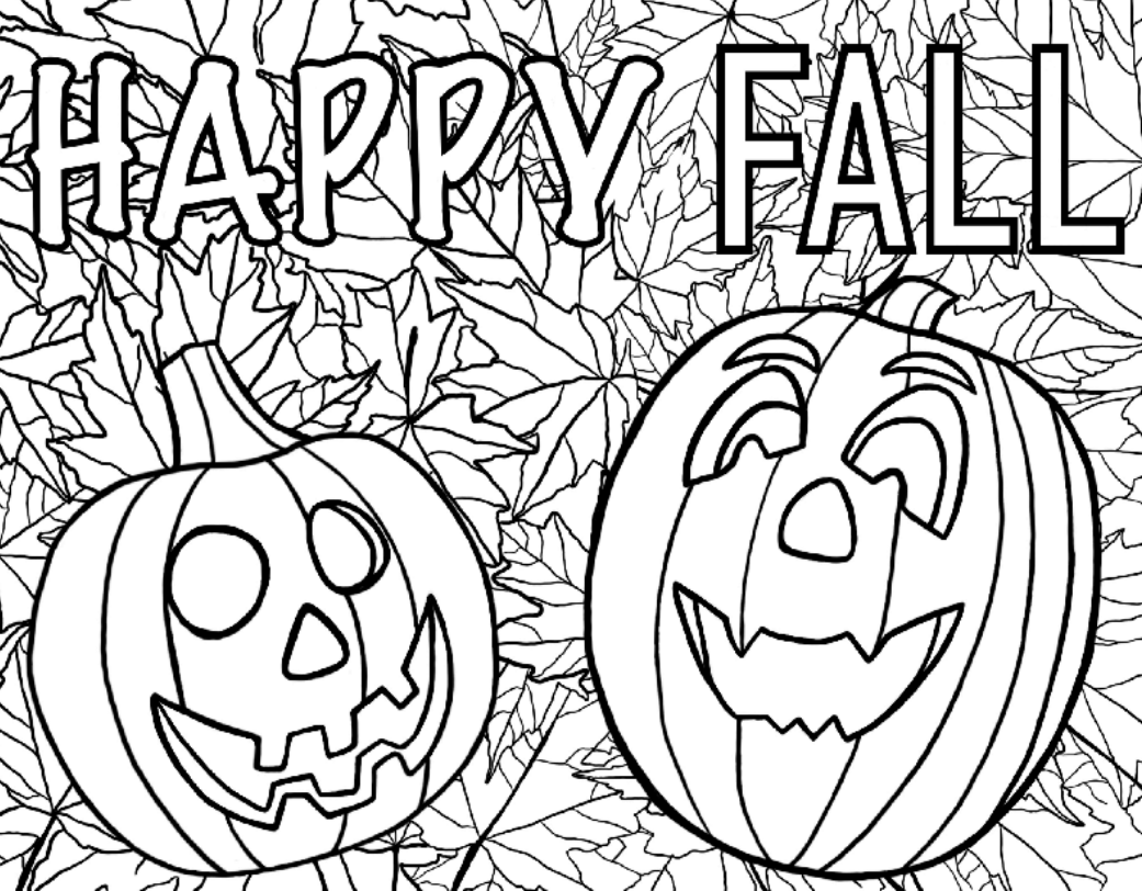 fall pictures to color for free