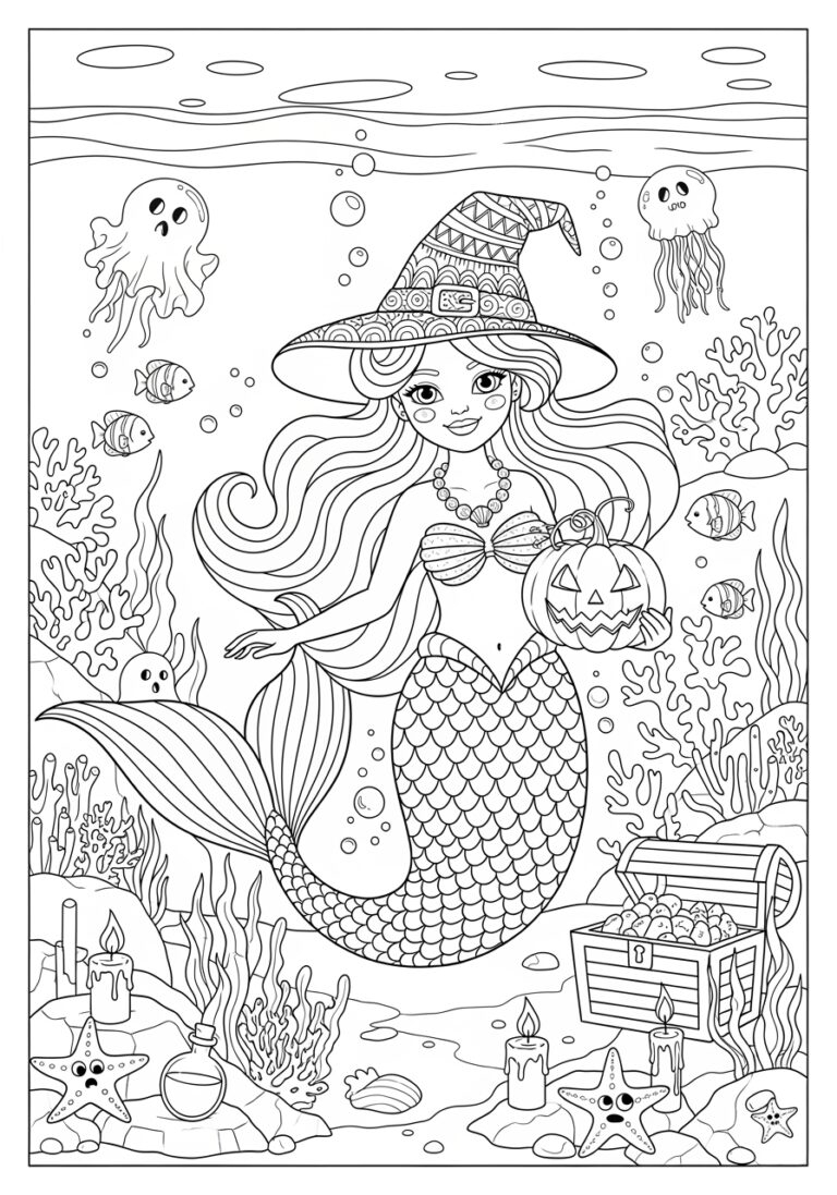 mermaid coloring sheets printable
