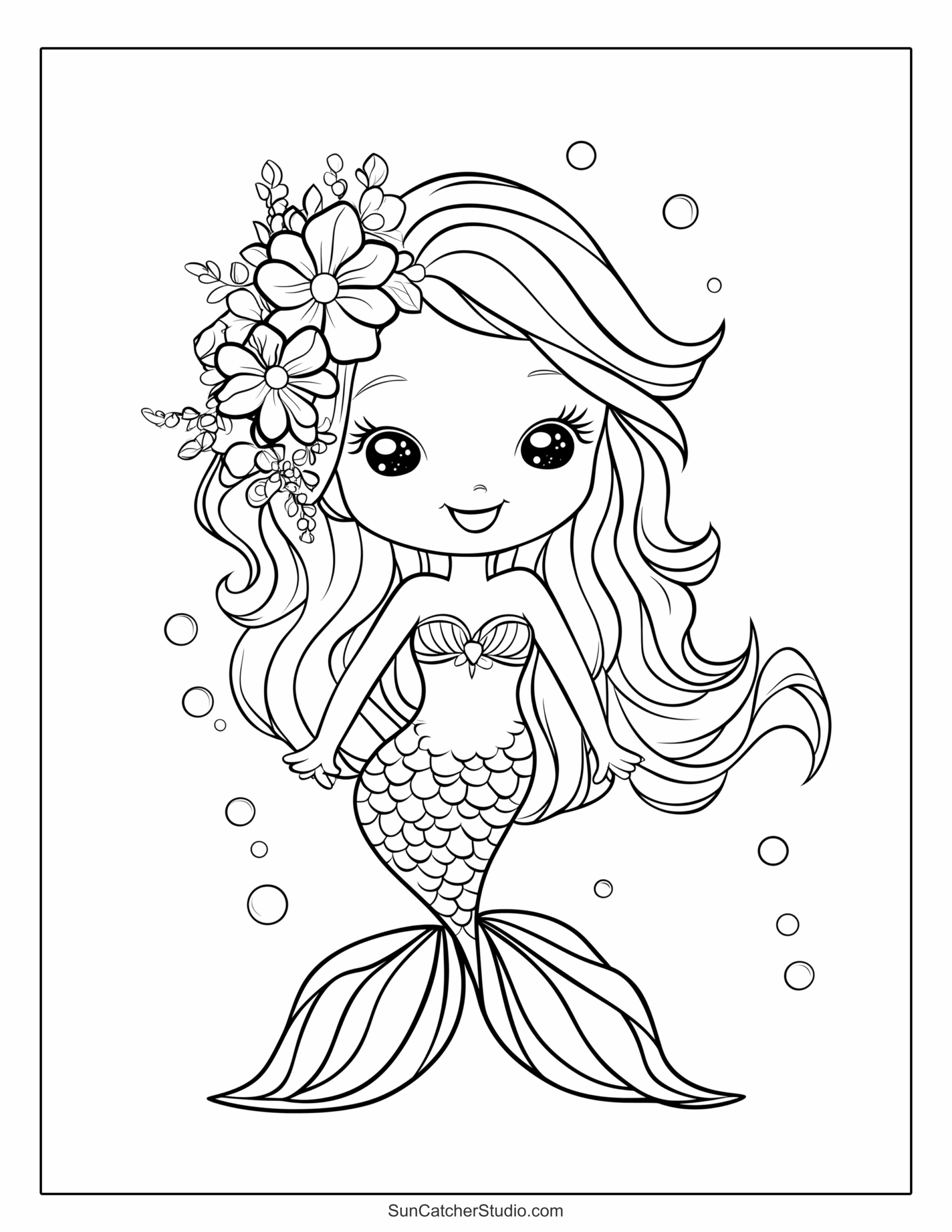 Mermaid Coloring Pages And Coloring Sheets Free Printables Lettering SVG Files Tools Apps