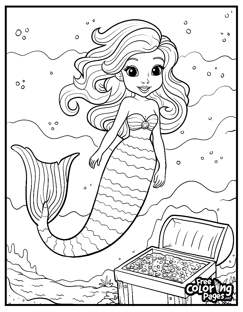 Mermaid Coloring Pages Ariel Coloring Pages FreeColoringPages Mermaid Coloring Pages Ariel Coloring Pages FreeColoringPages