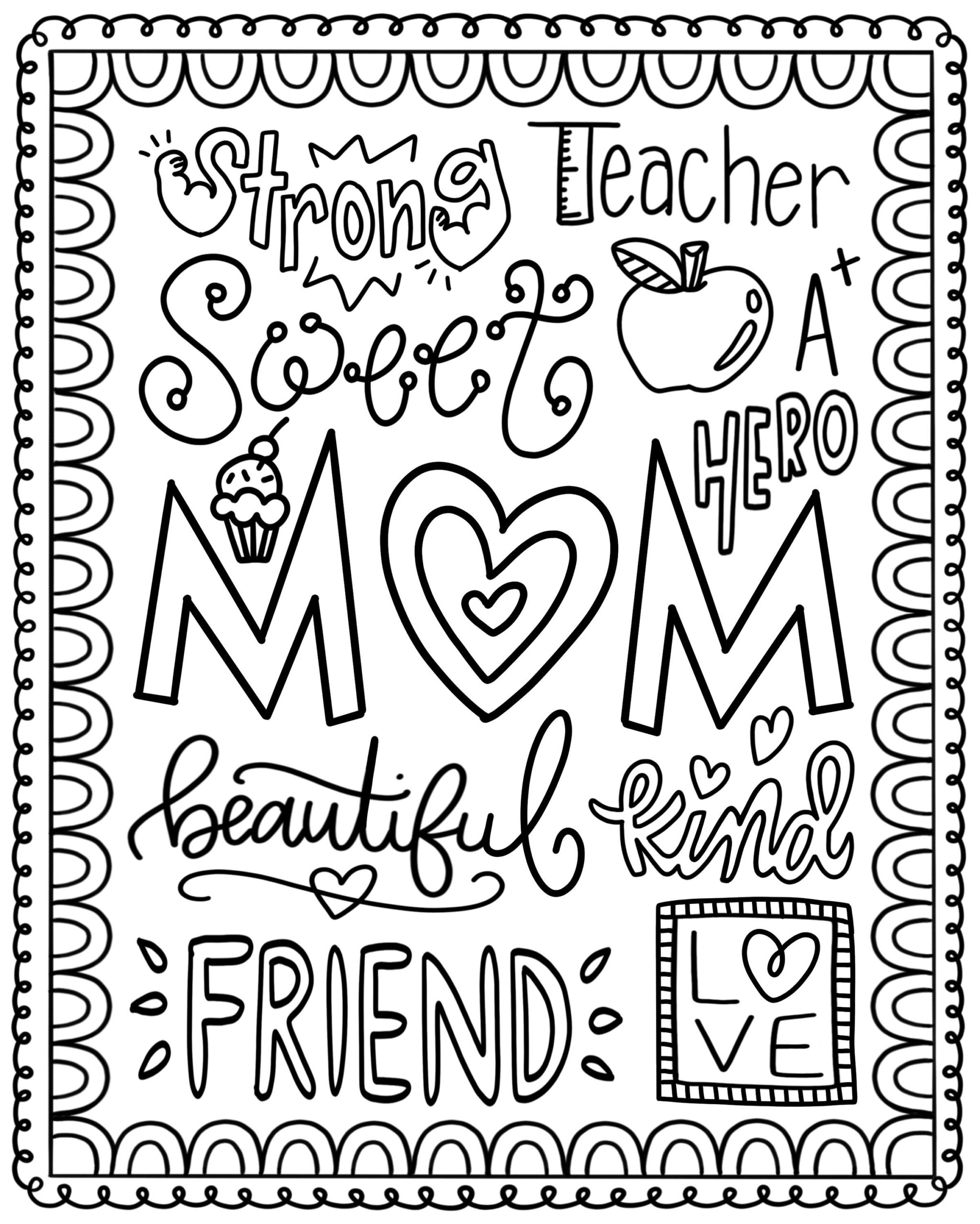 mother's day coloring pages