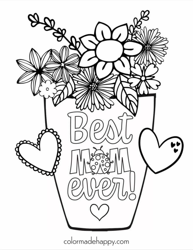 mothers day coloring page