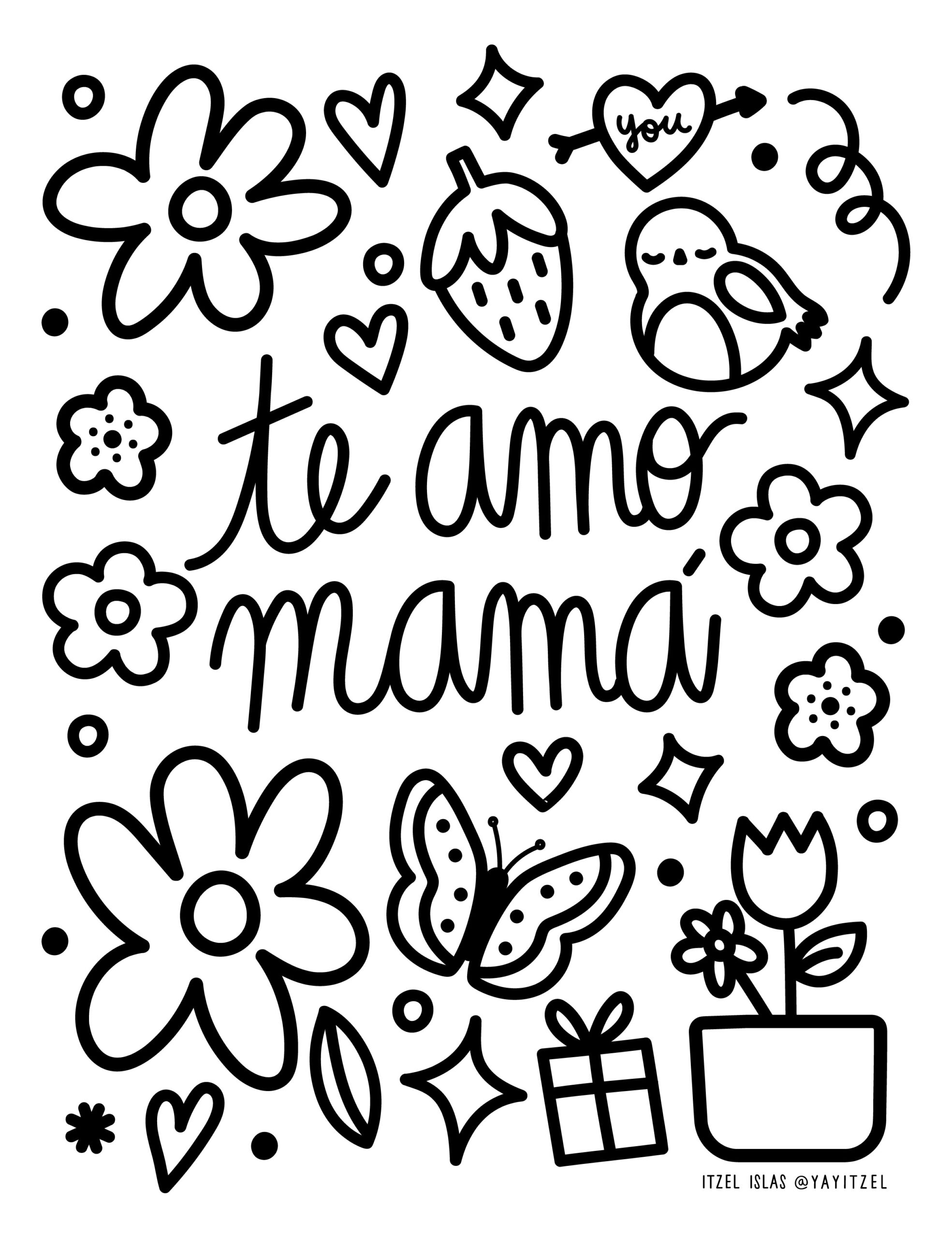 Mother s Day Mother s Day Coloring Page In Spanish Printables Free Coloring Pages Learning Worksheets HP Official Site