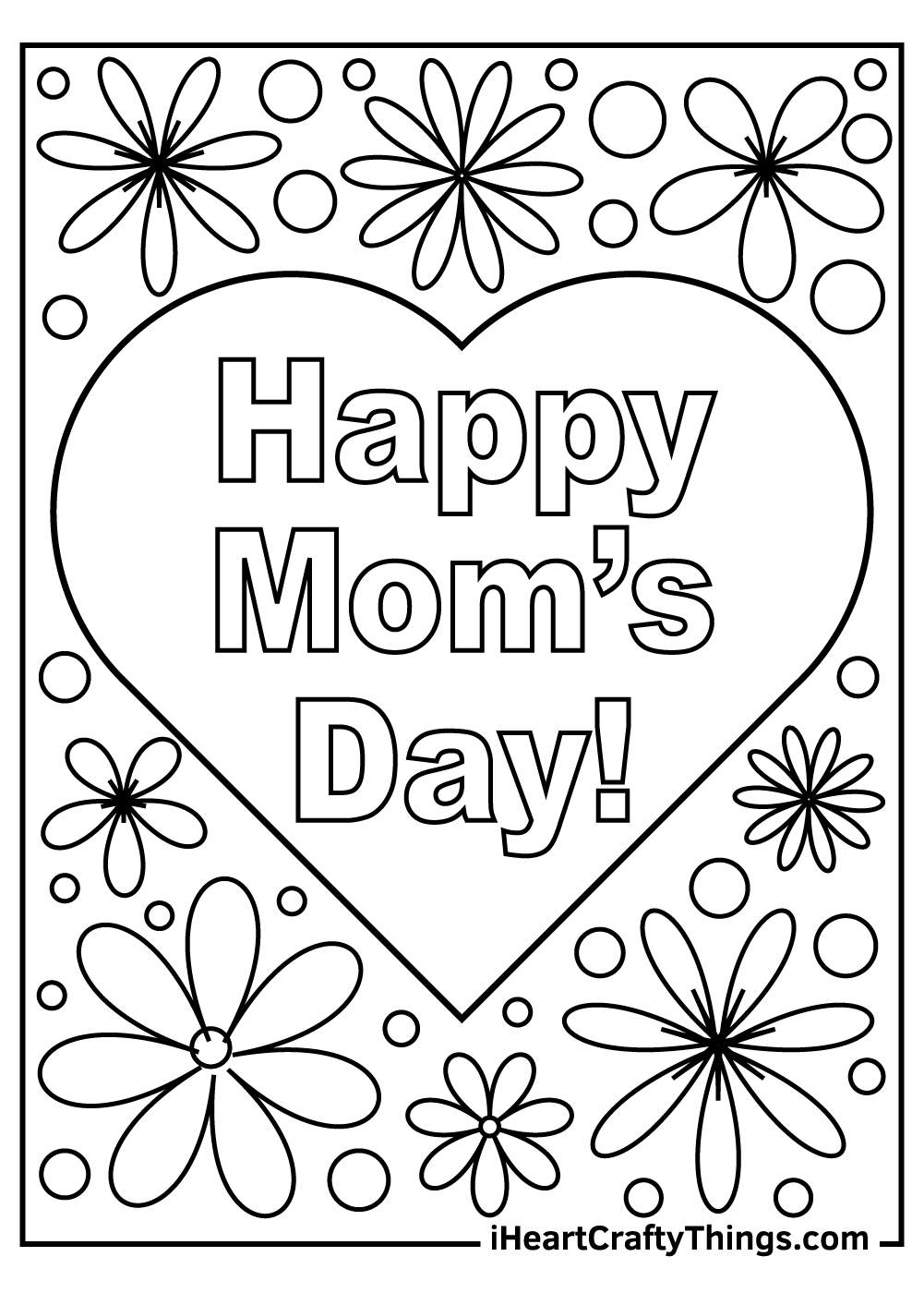 color sheets for mother's day