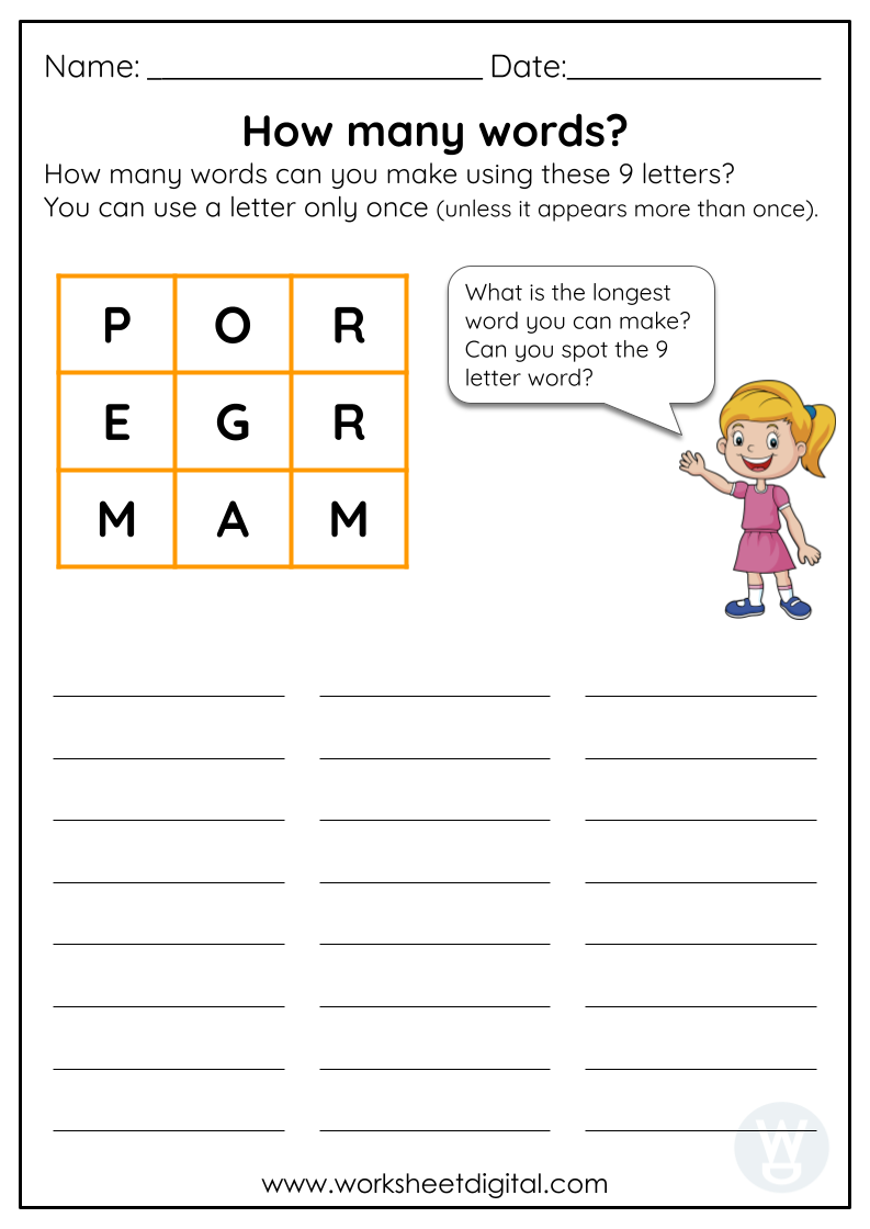 Nine Letter Word Puzzle Worksheet Digital 1 Teacher Made Resources Nine Letter Word Puzzle Worksheet Digital 1 Teacher Made Resources