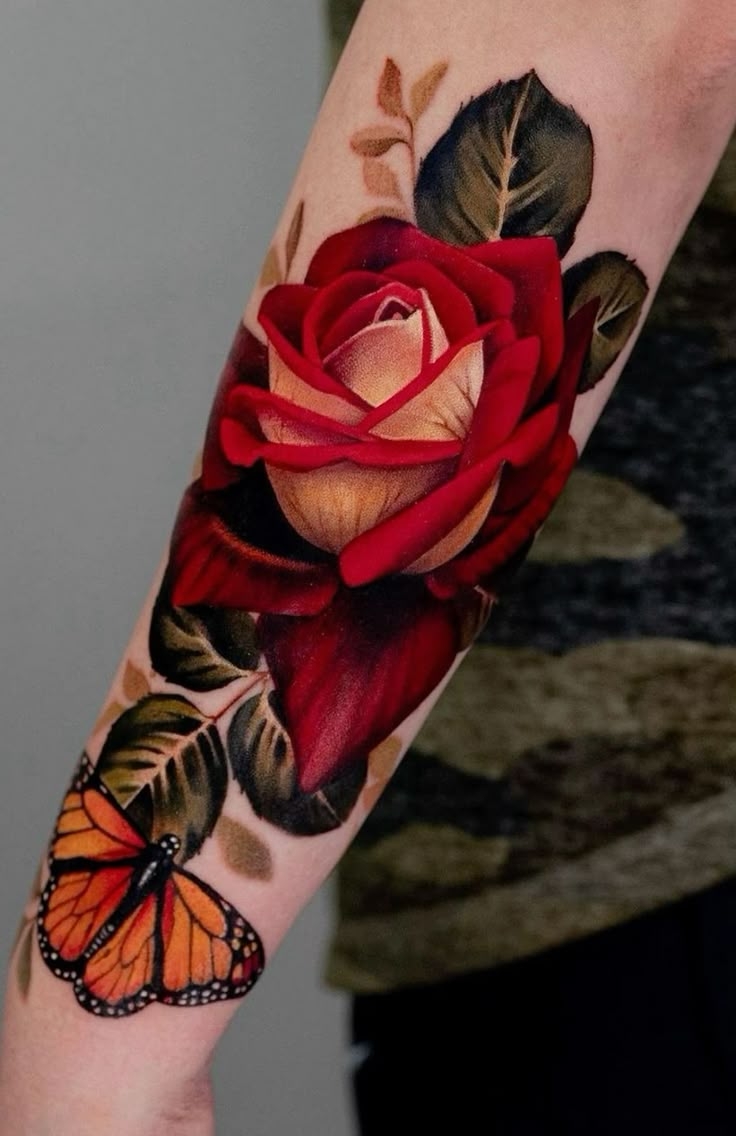 Pin By Christina West On Tattoos Rose Tattoos For Women Realistic Rose Tattoo Gorgeous Tattoos